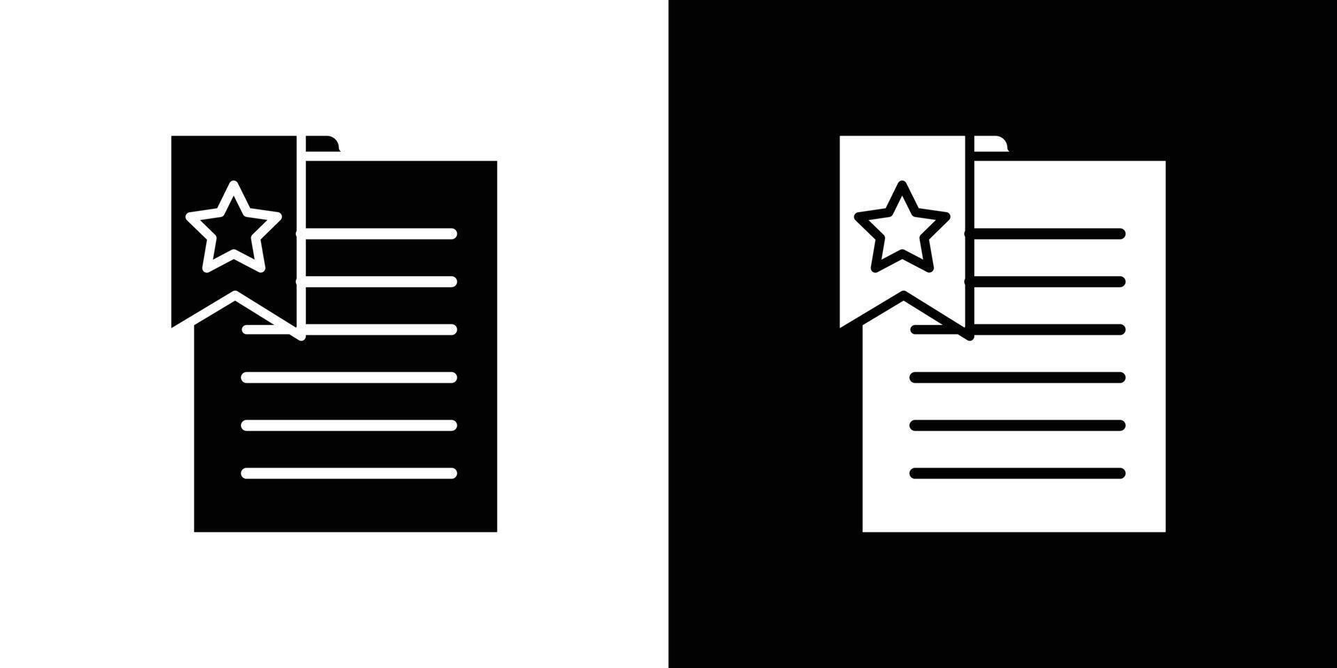 Bookmark icon Flat art illustration in outline vector
