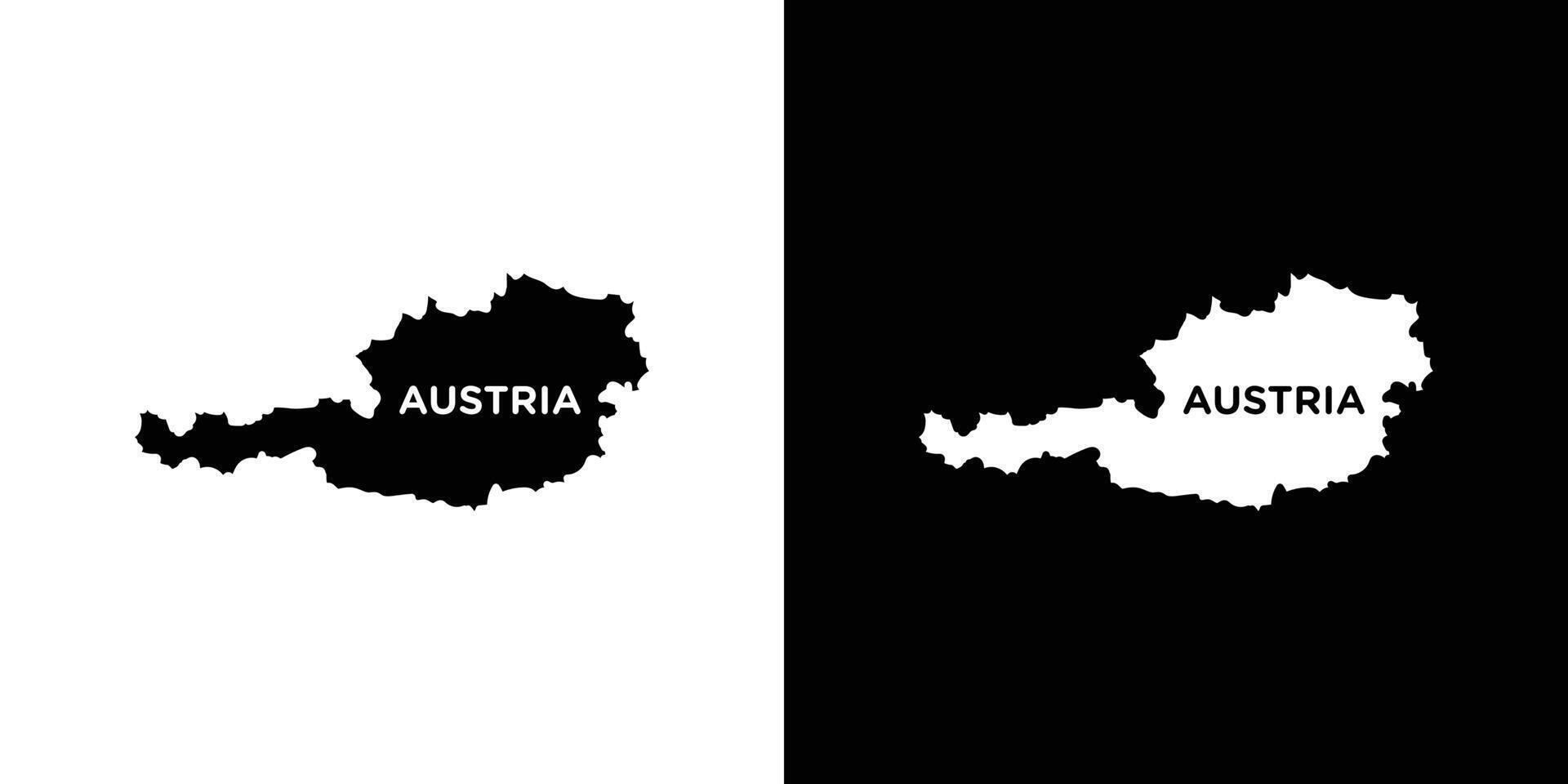 map of Austria icon Flat art illustration in outline vector