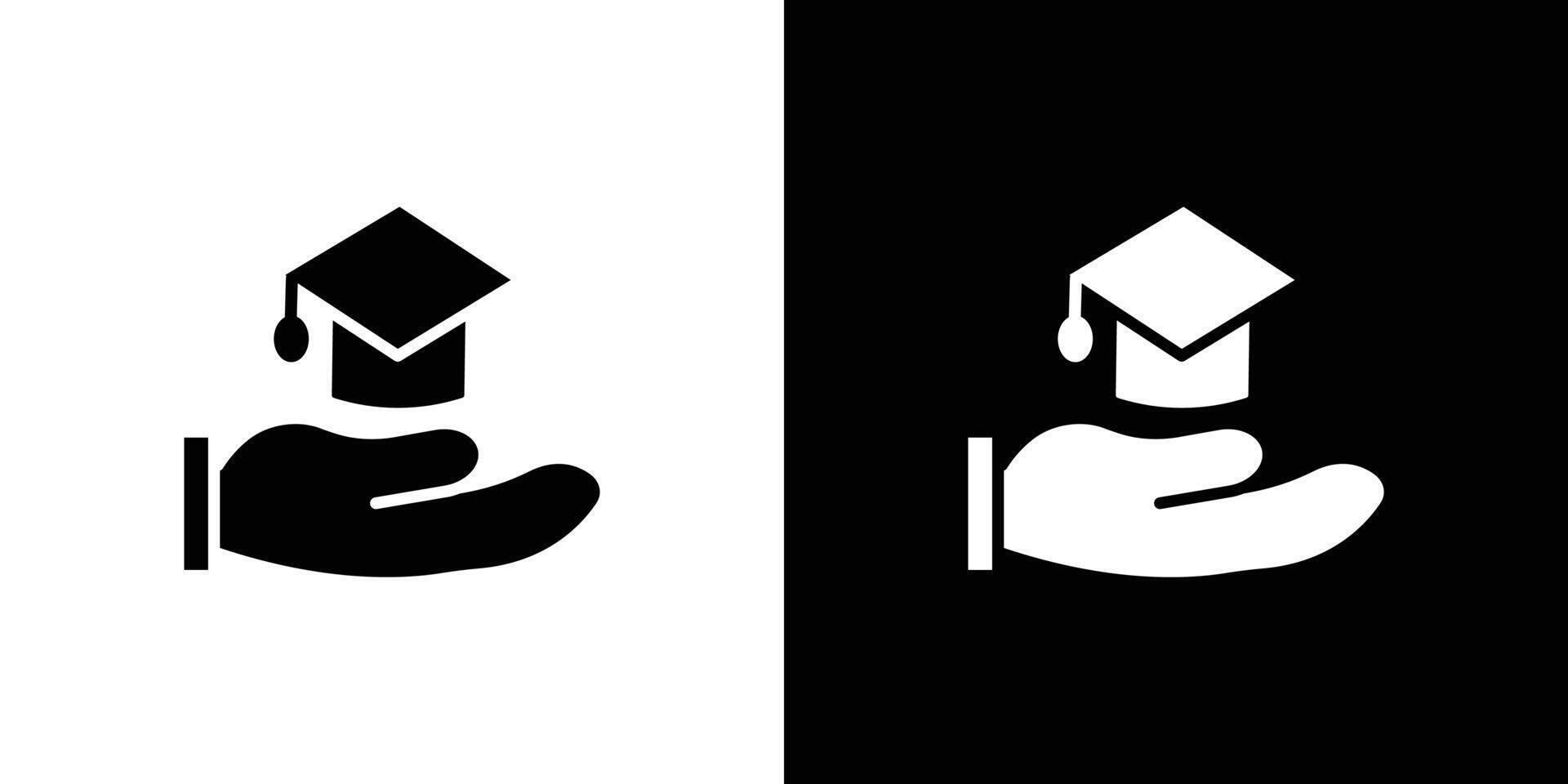 education Scholarship icon Flat art illustration in outline vector