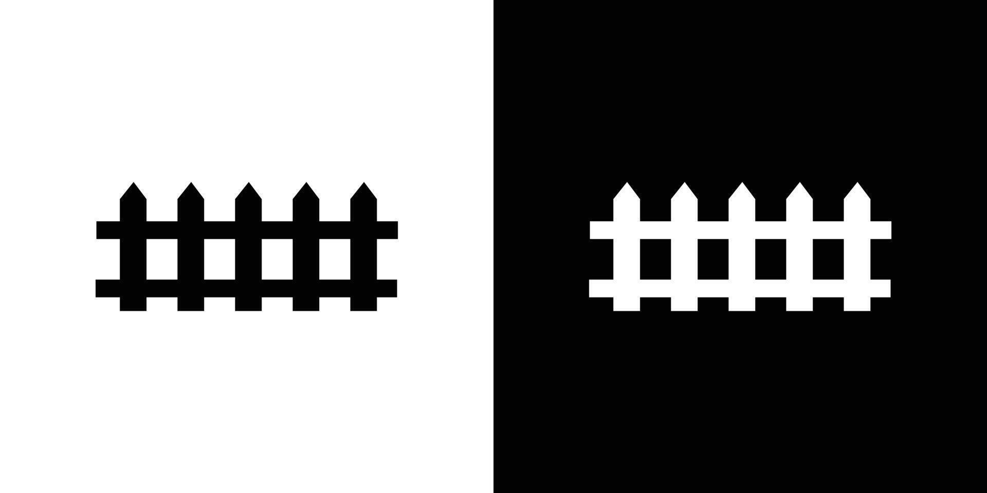 fence icon Flat art illustration in outline vector