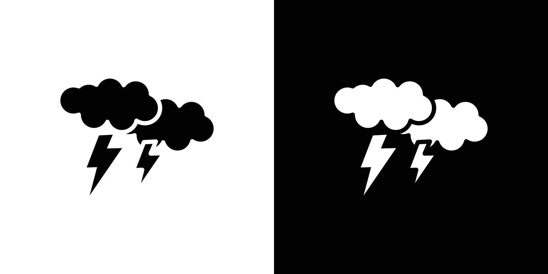 Thunder lightning icon Flat art illustration in outline vector