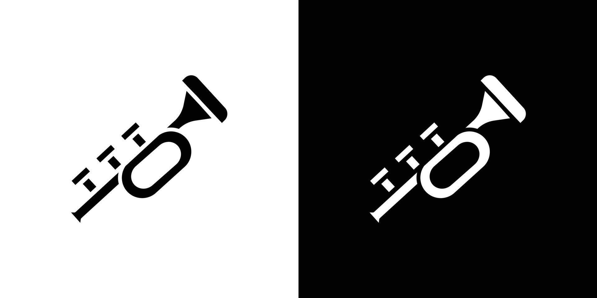 Trumpet icon Flat art illustration in outline vector