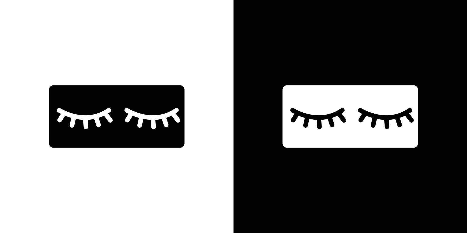 False eyelashes icon Flat art illustration in outline vector