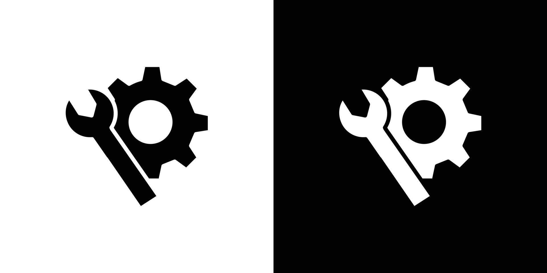 mechanic settings icon Flat art illustration in outline vector