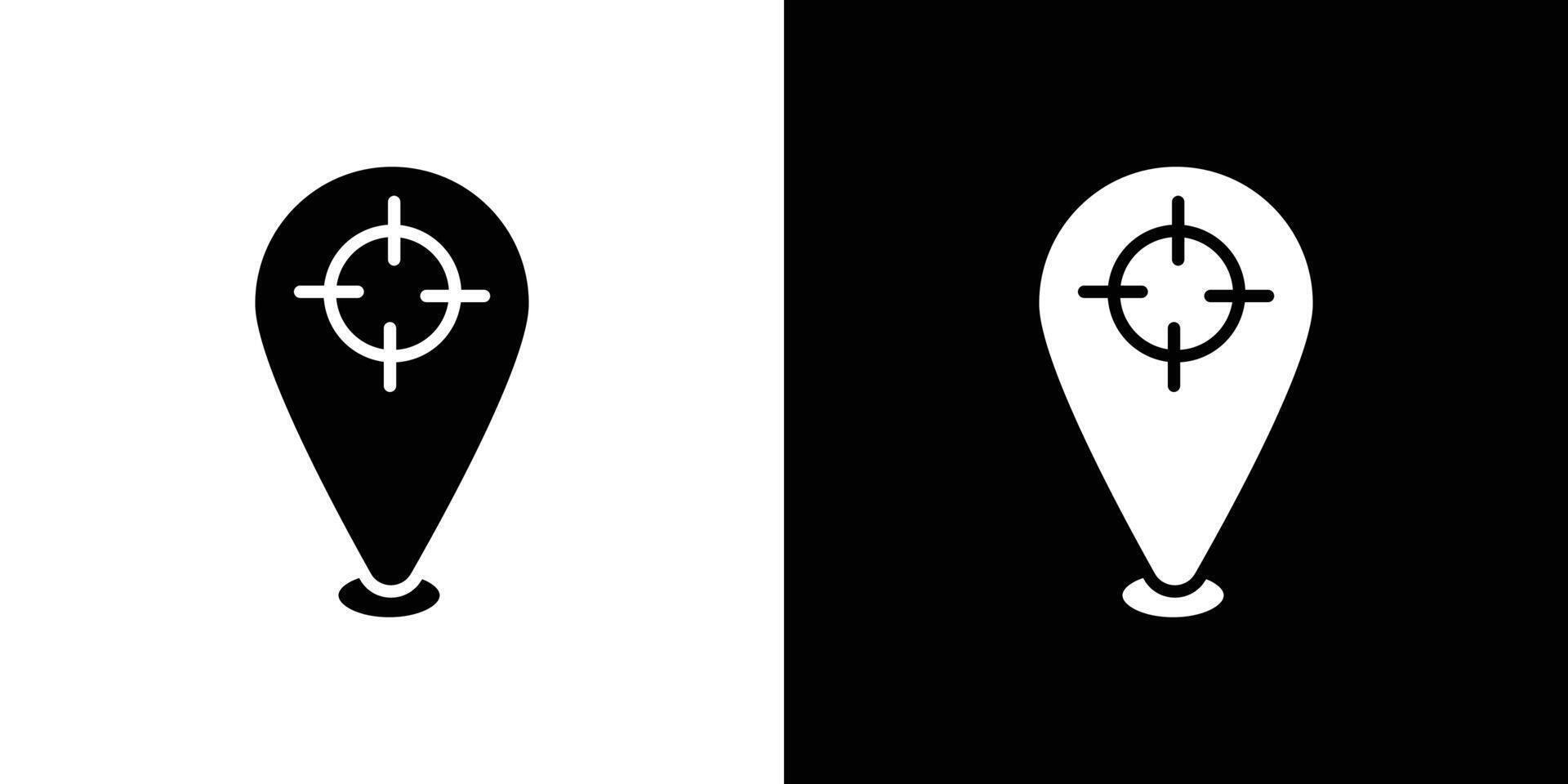 Geo Targeting icon Flat art illustration in outline vector