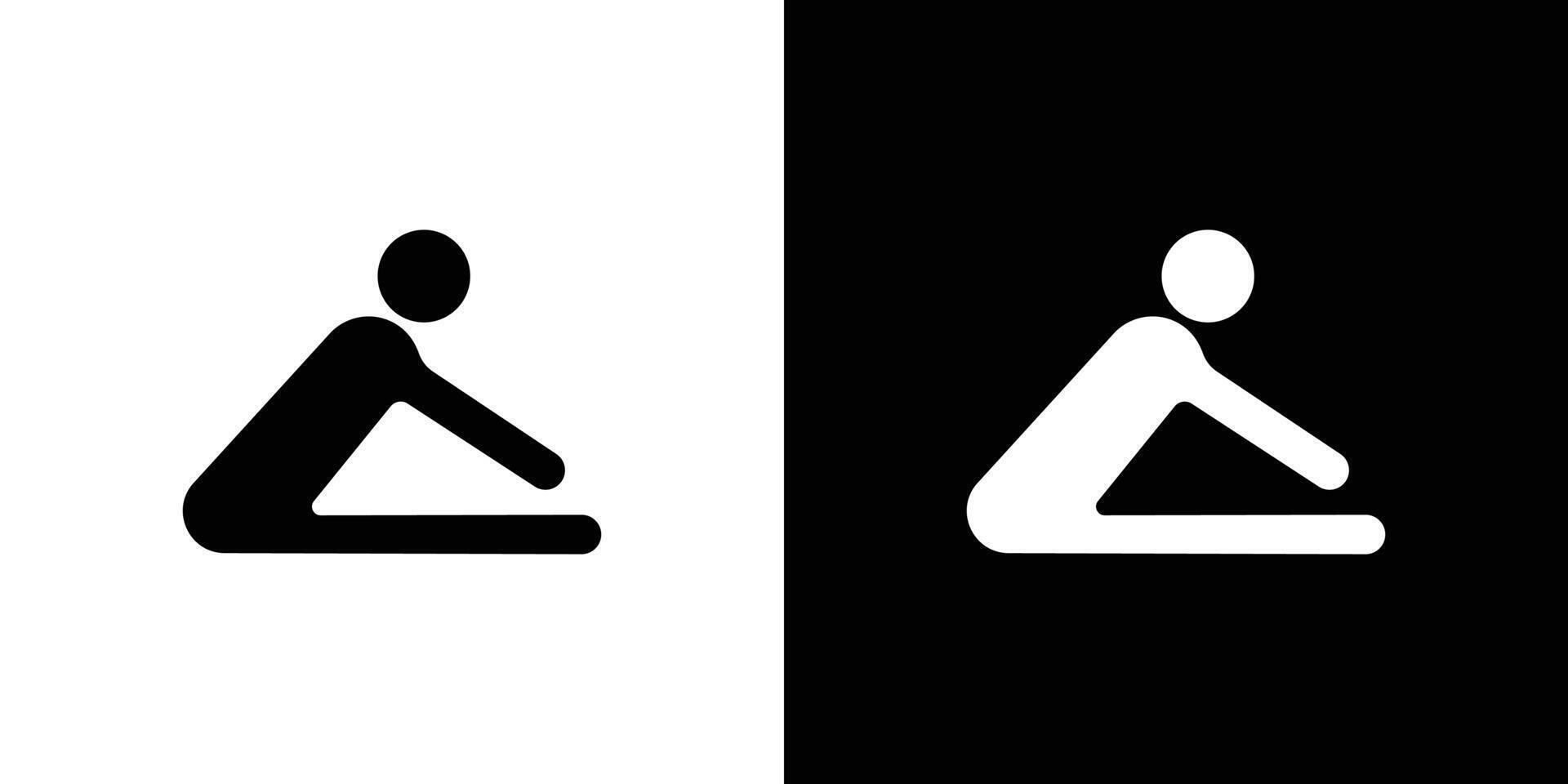 Fitness exercise icon Flat art illustration in outline vector