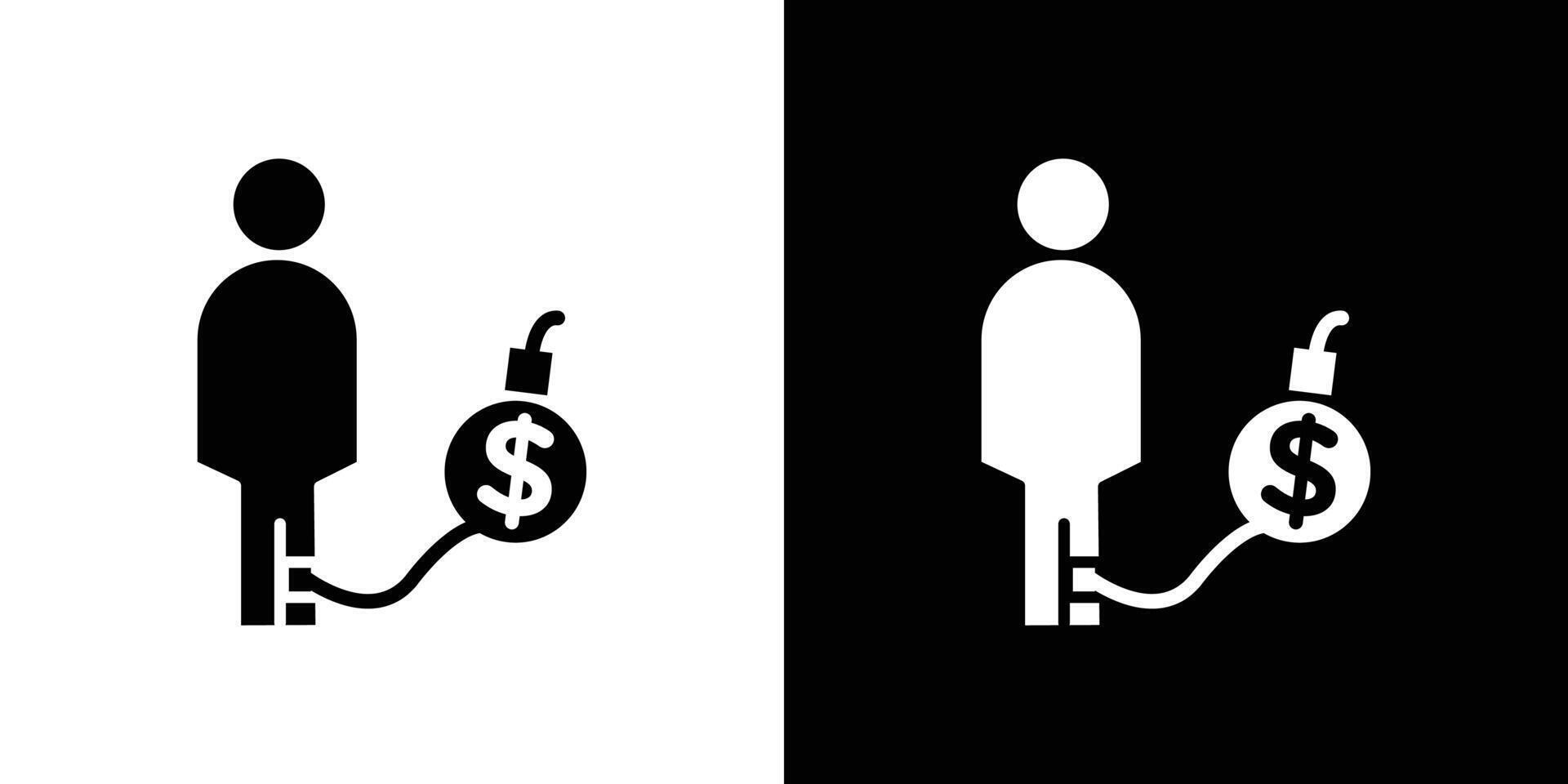 Debt holders icon Flat art illustration in outline vector