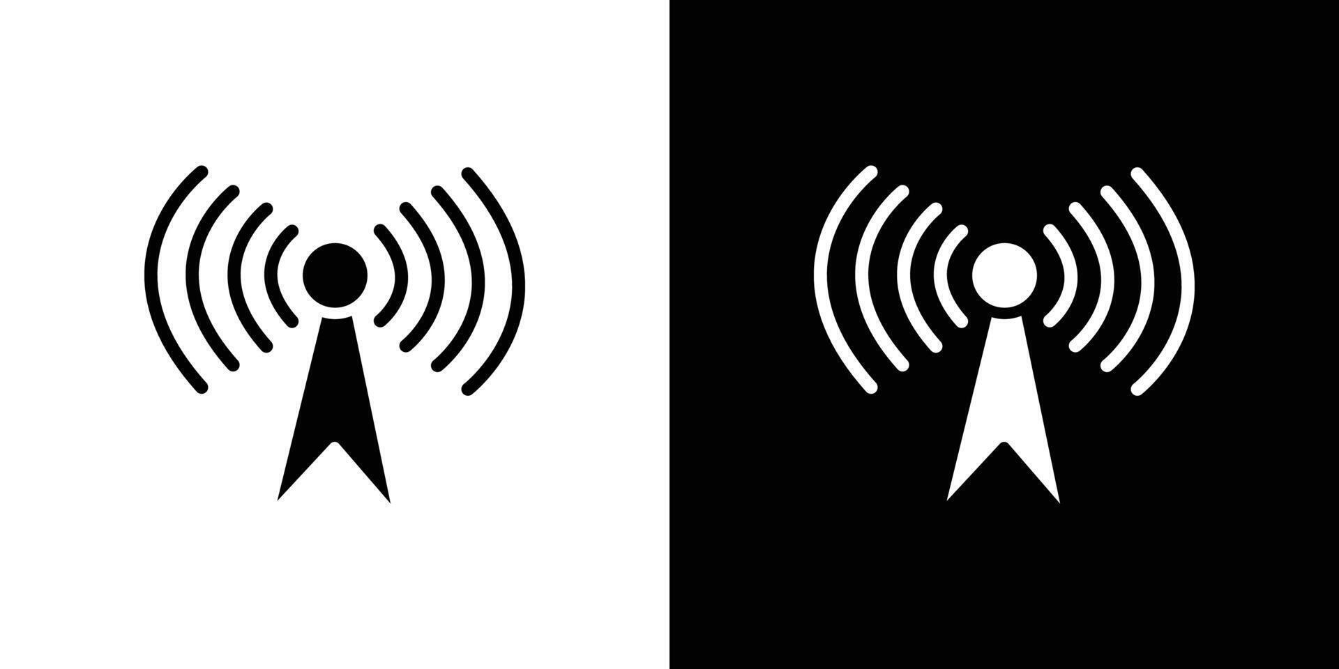 Broadcast icon Flat art illustration in outline vector
