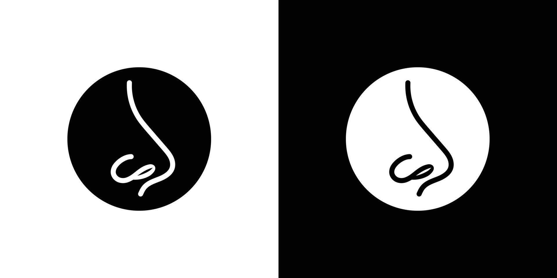 human nose icon Flat art illustration in outline vector