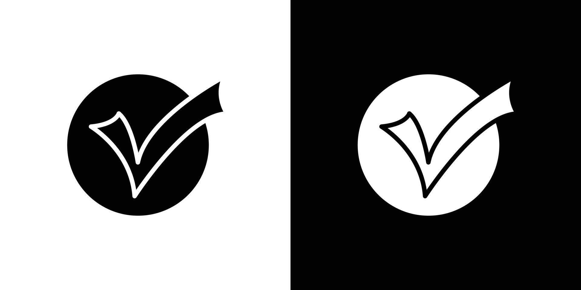 Check sign icon Flat art illustration in outline vector