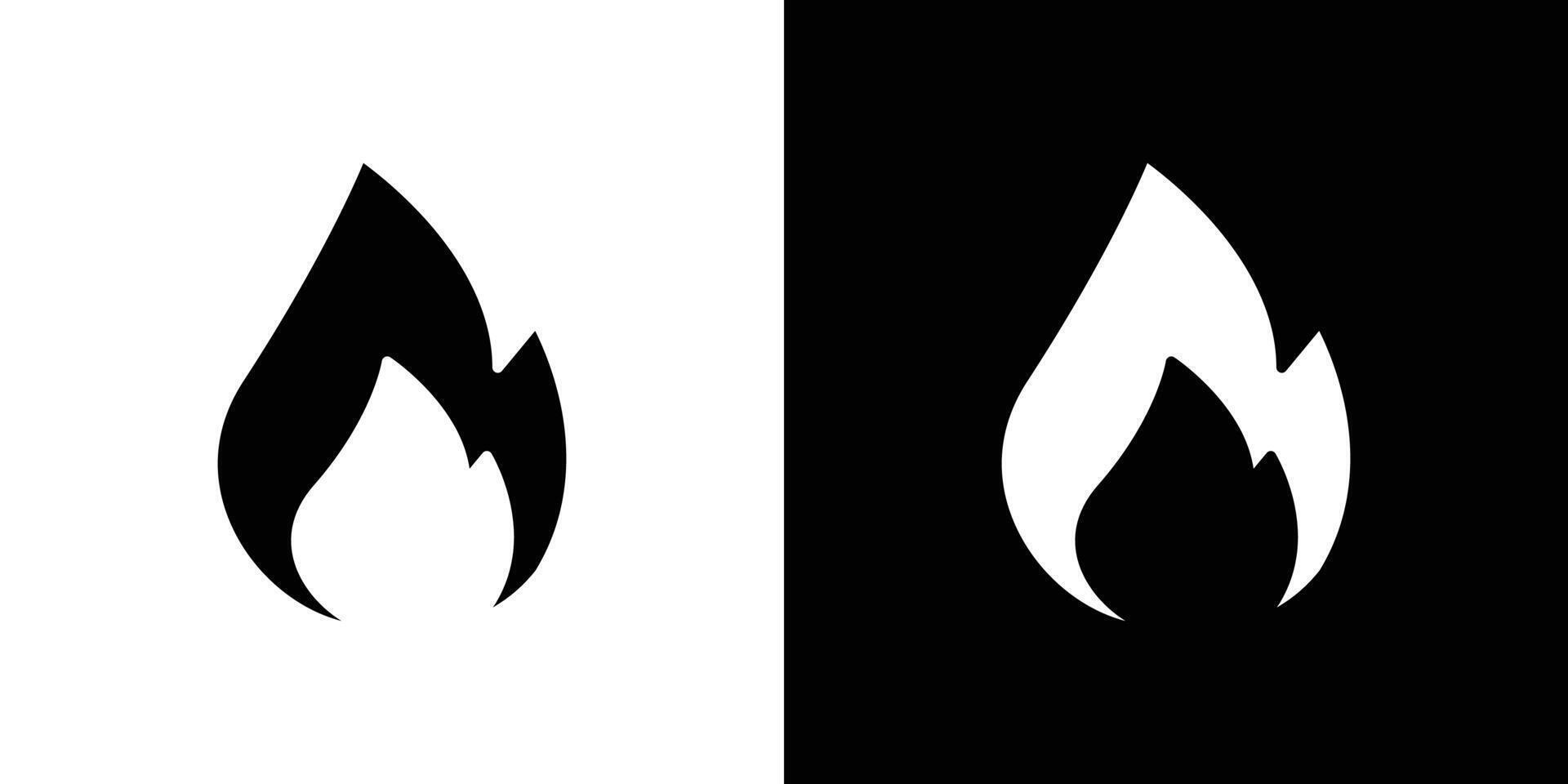 Flame fire icon Flat art illustration in outline vector