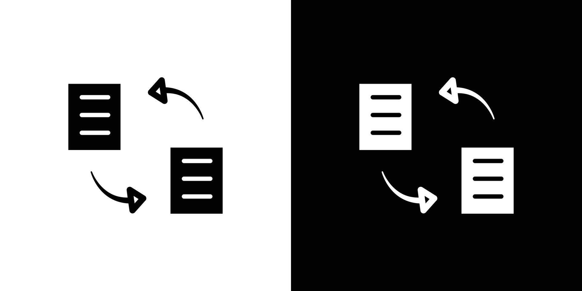 Data synchronization icon Flat art illustration in outline vector