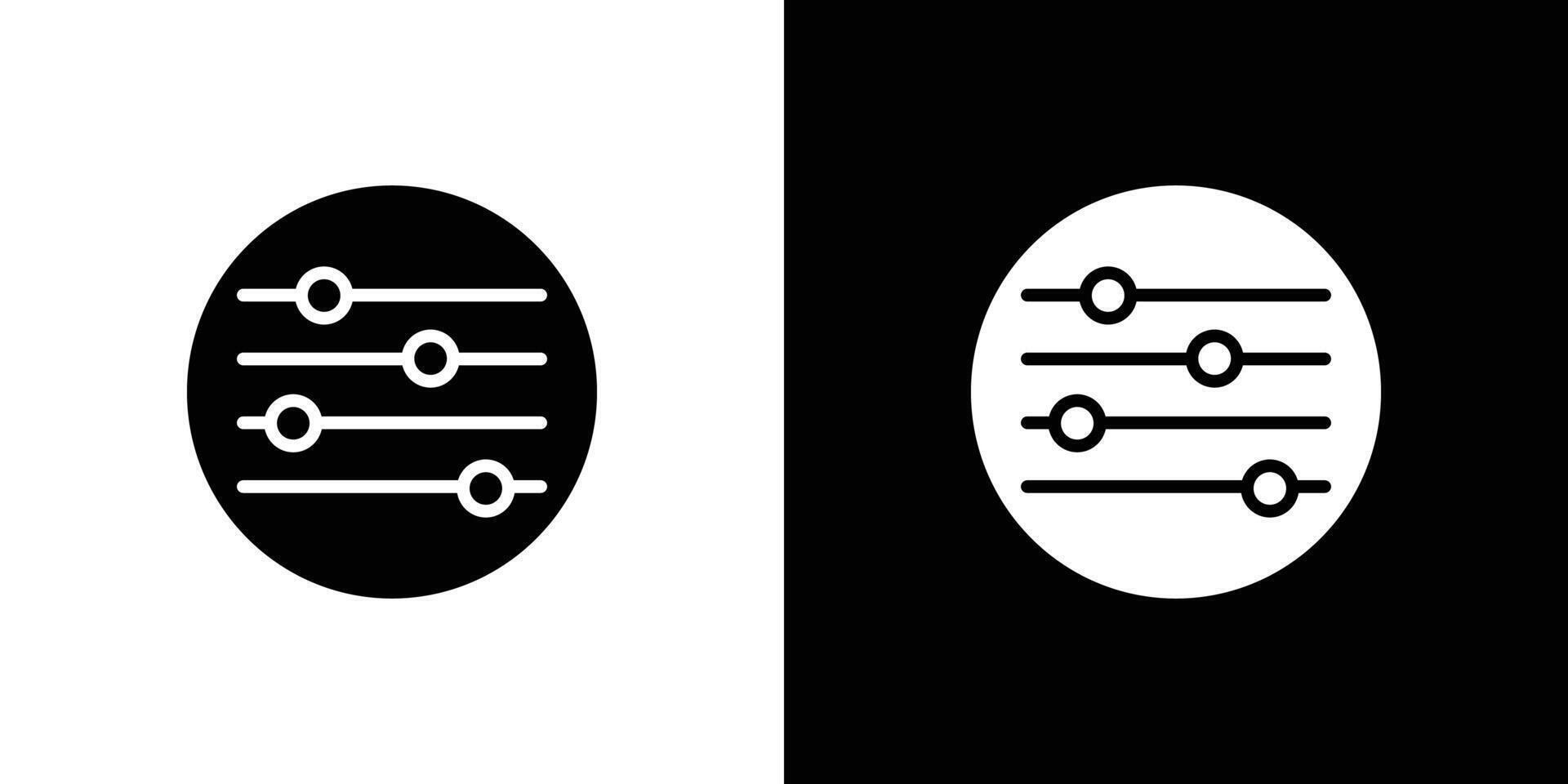 control panel icon Flat art illustration in outline vector
