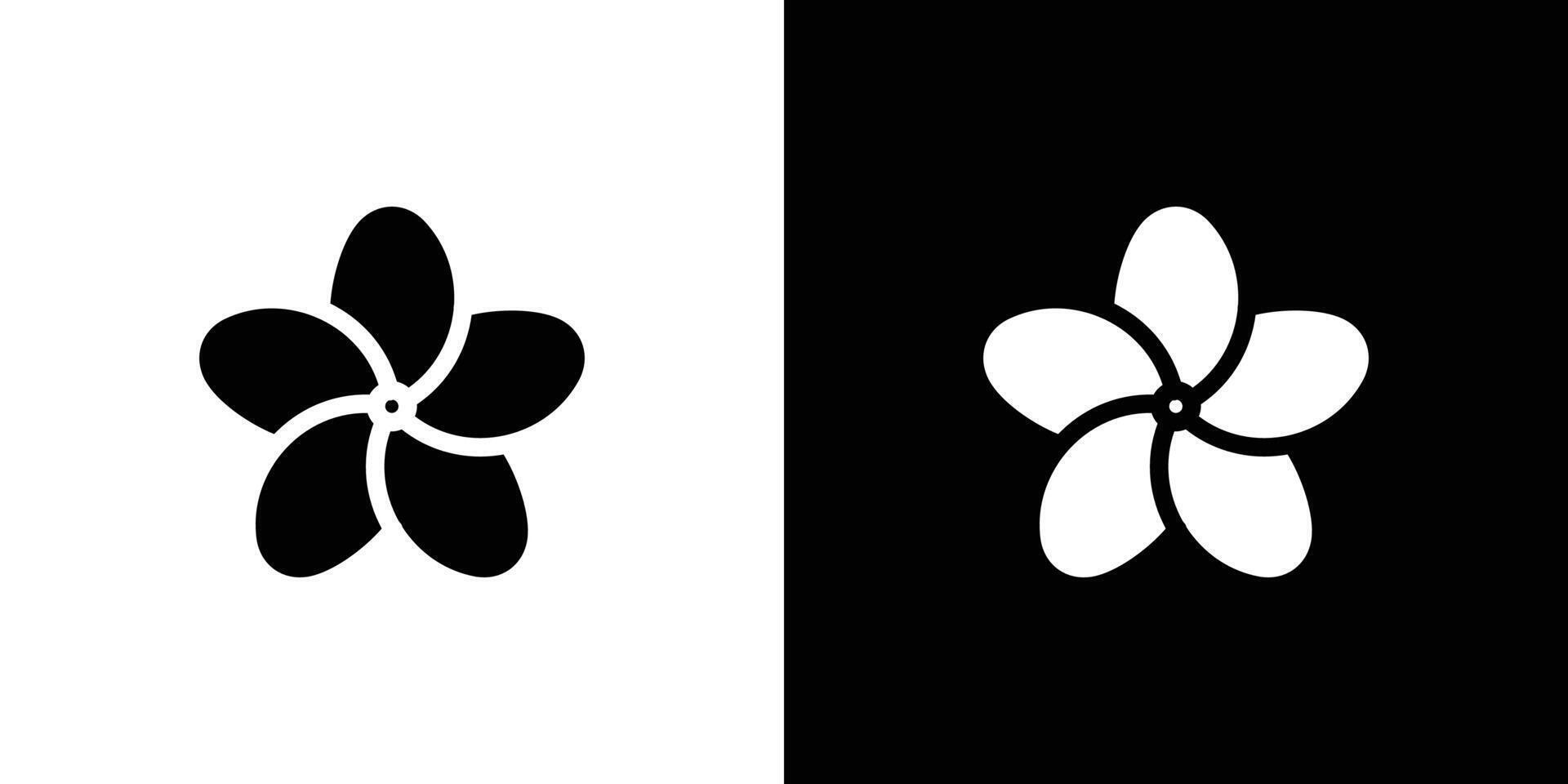 plumeria icon set illustration vector