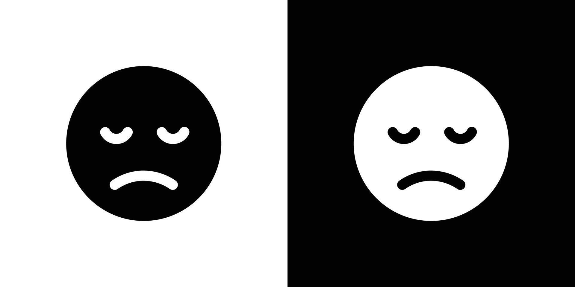 sad icon set illustration vector
