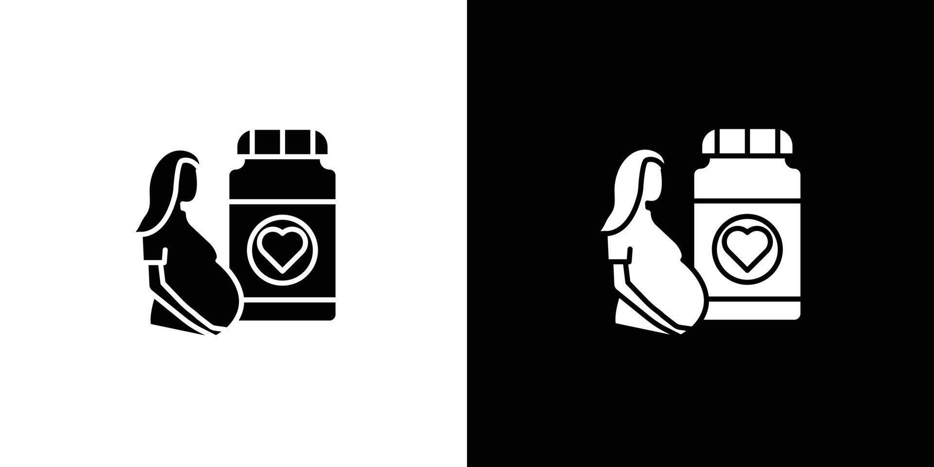 Supplements for pregnant women icon Art design illustration vector