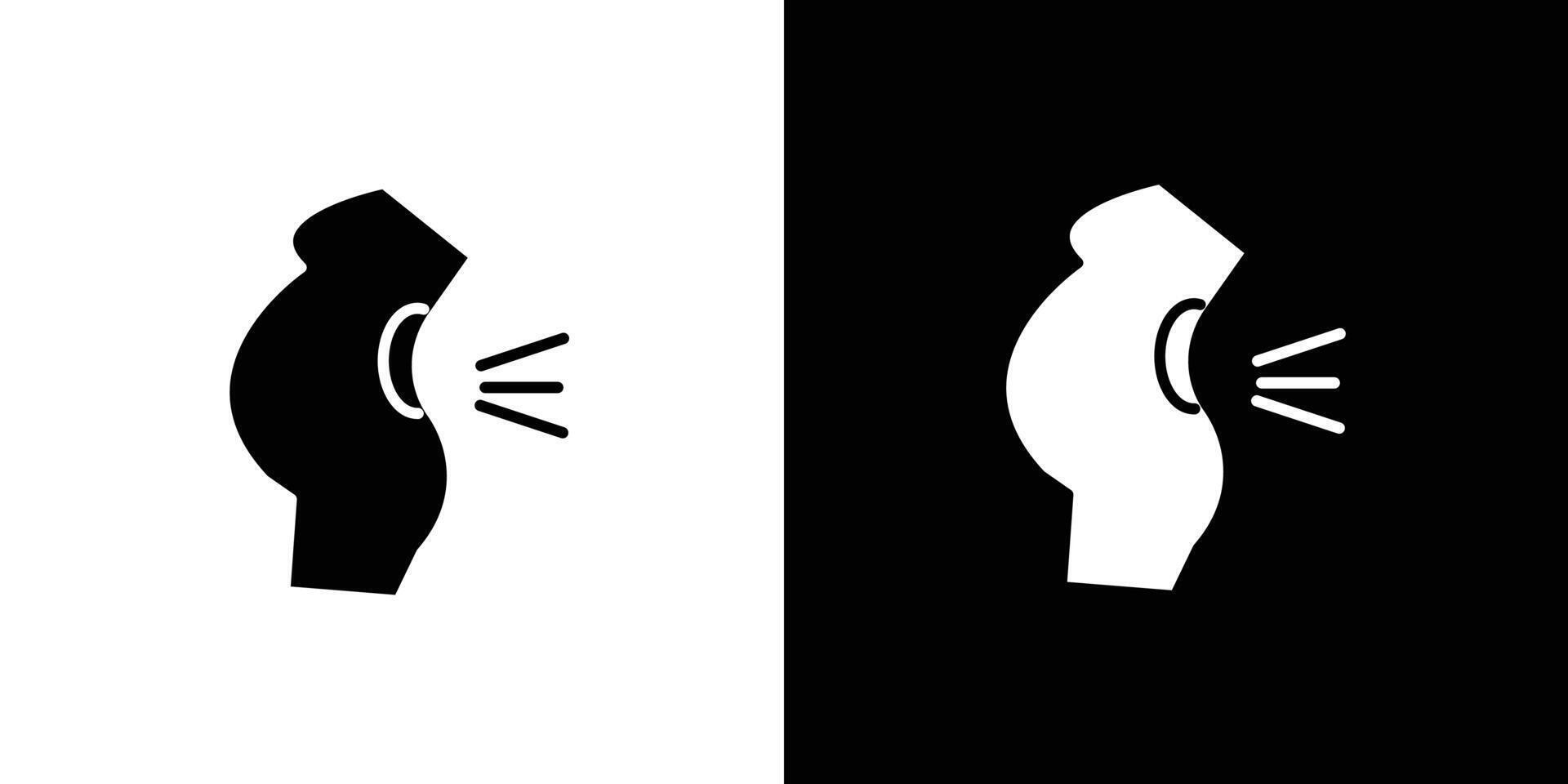 Pregnant woman backache icon Art design illustration vector