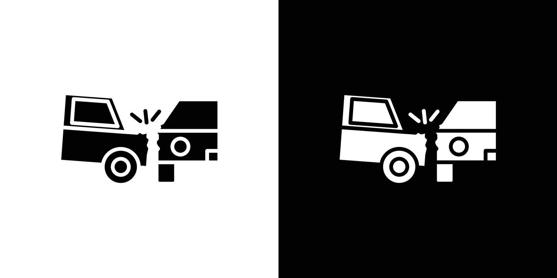 Car side crash icon Art design illustration vector