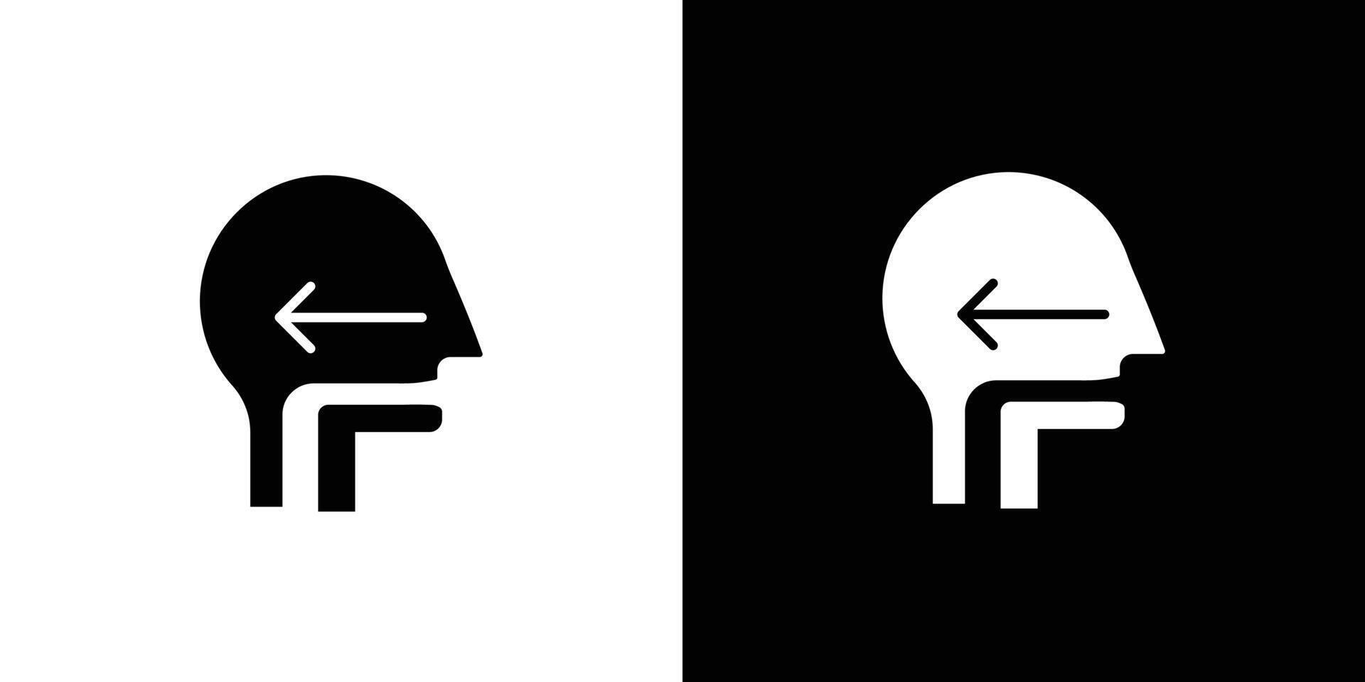 Swallowing reflex icon Art design illustration vector