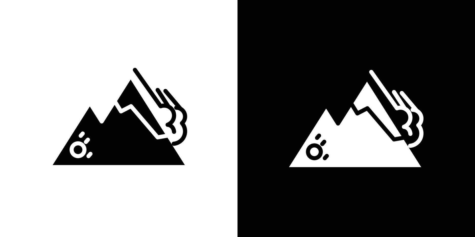 Avalanche icon Art design illustration vector