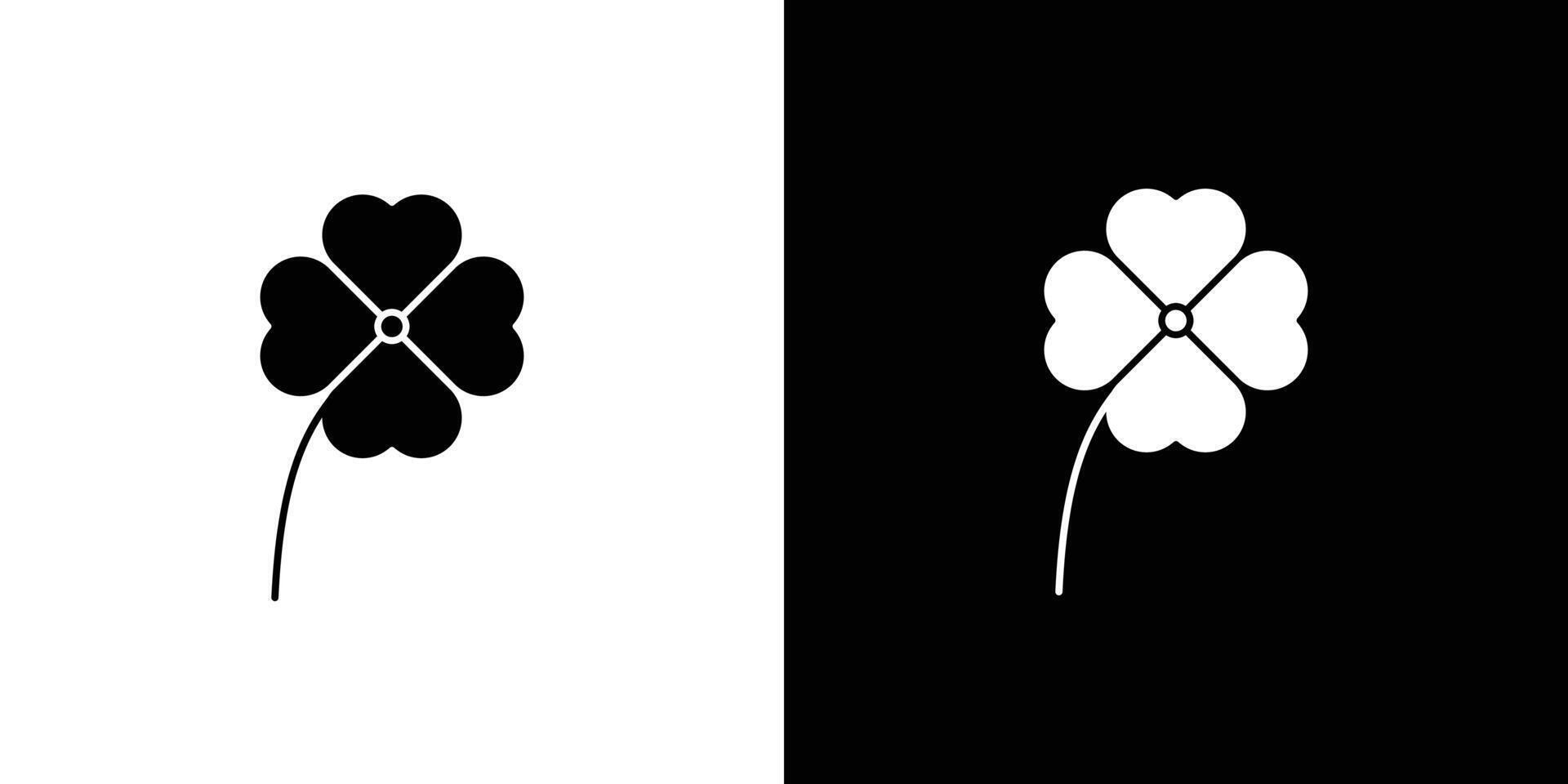 Saint Patrick Leaf clover icon Art design illustration vector