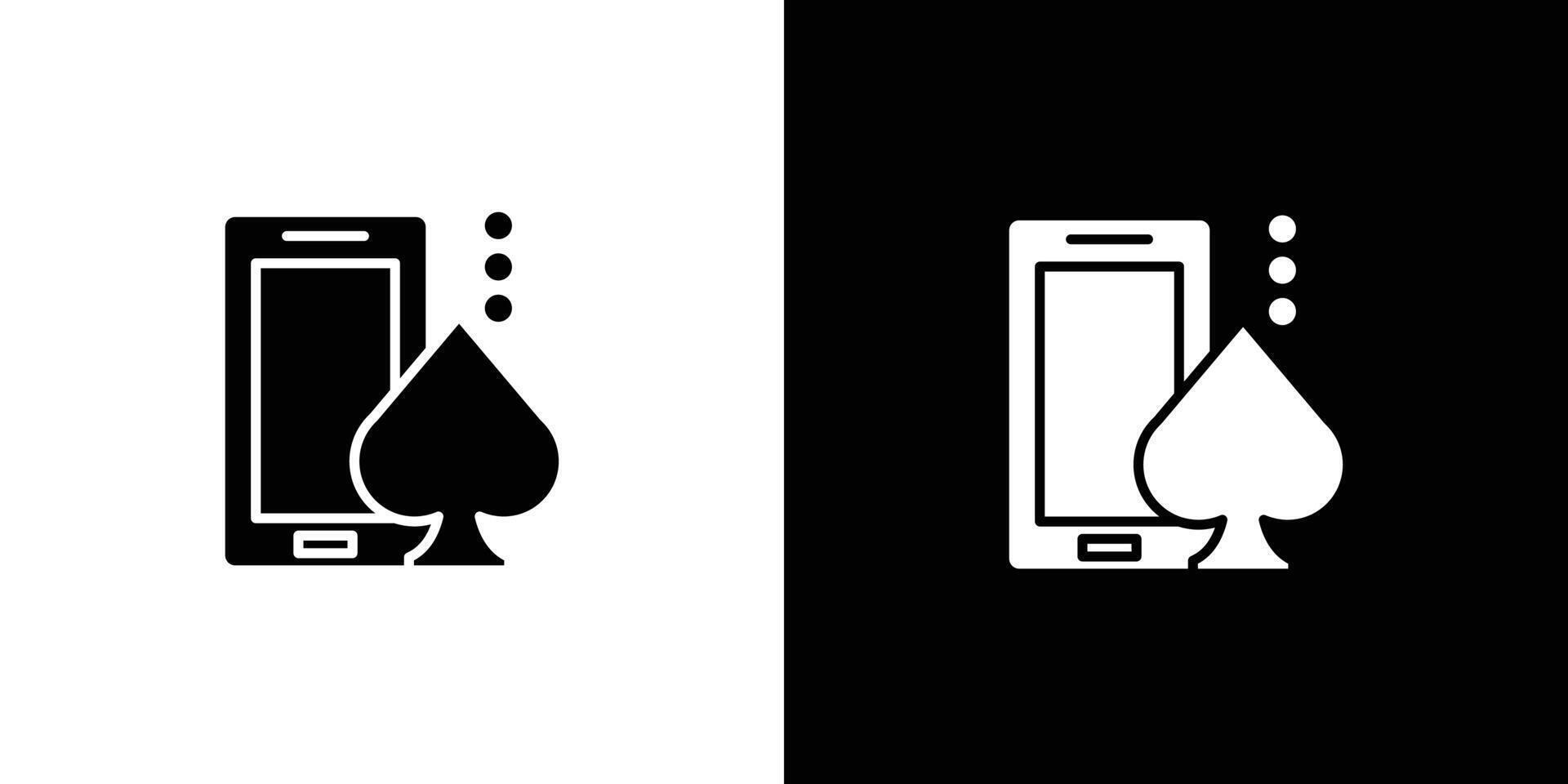 Mobile casino icon Art design illustration vector