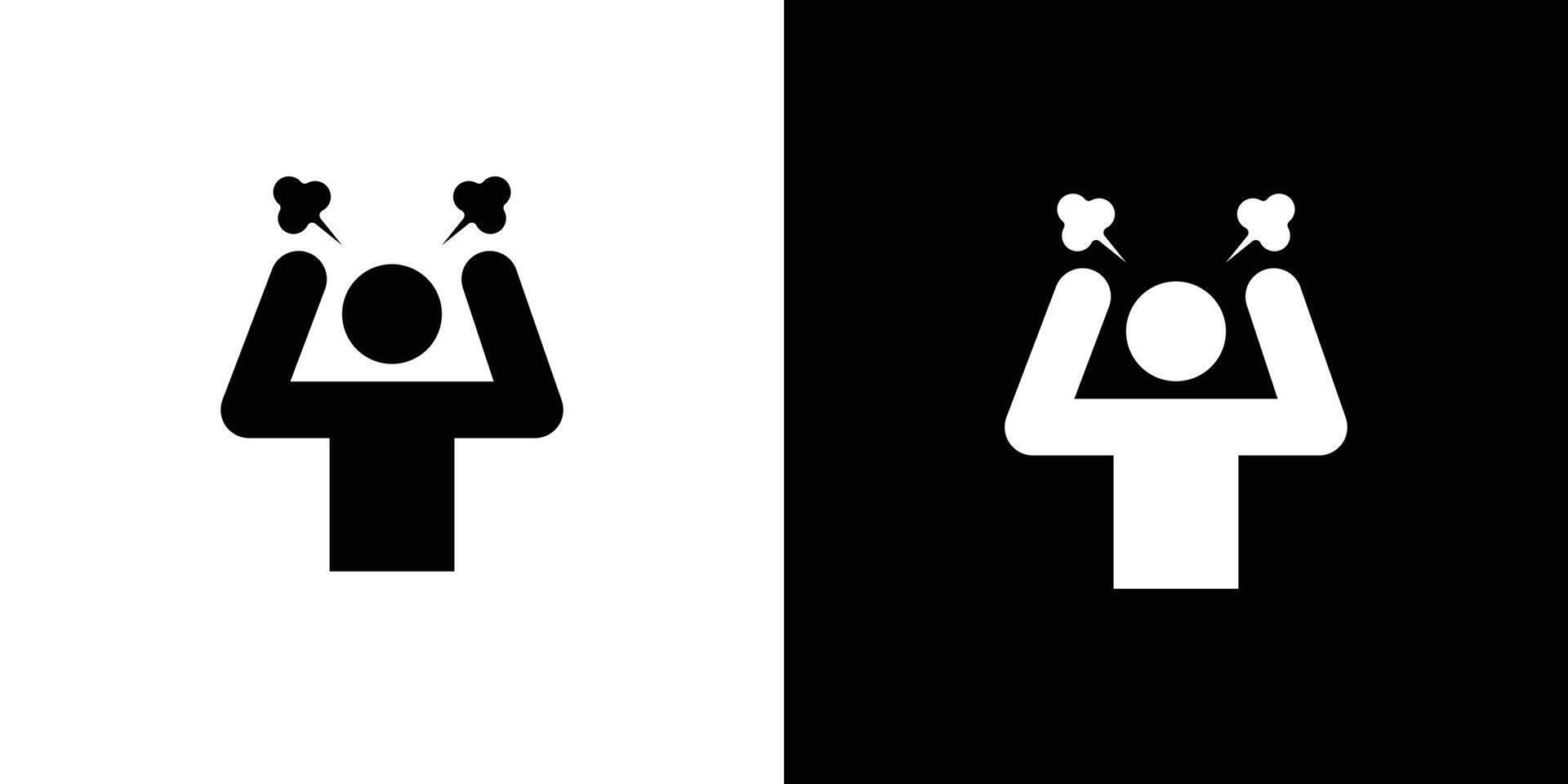 Angry person icon Art design illustration vector