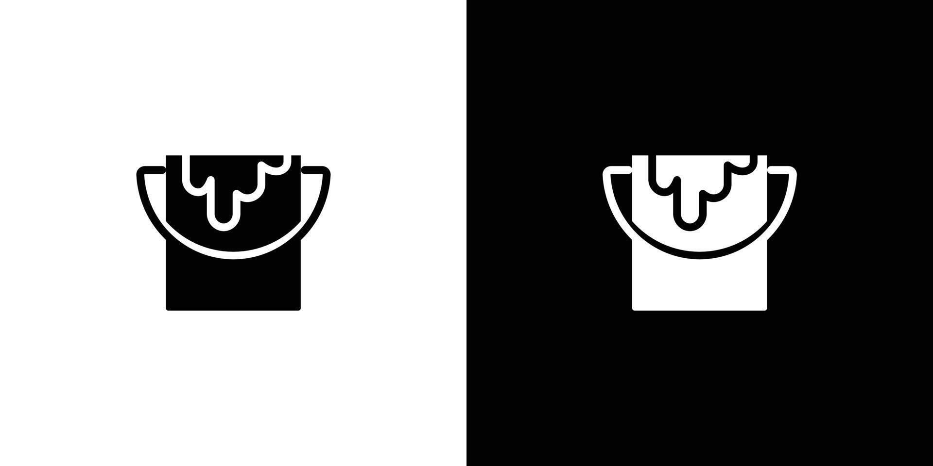 paint bucket icon Art design illustration vector