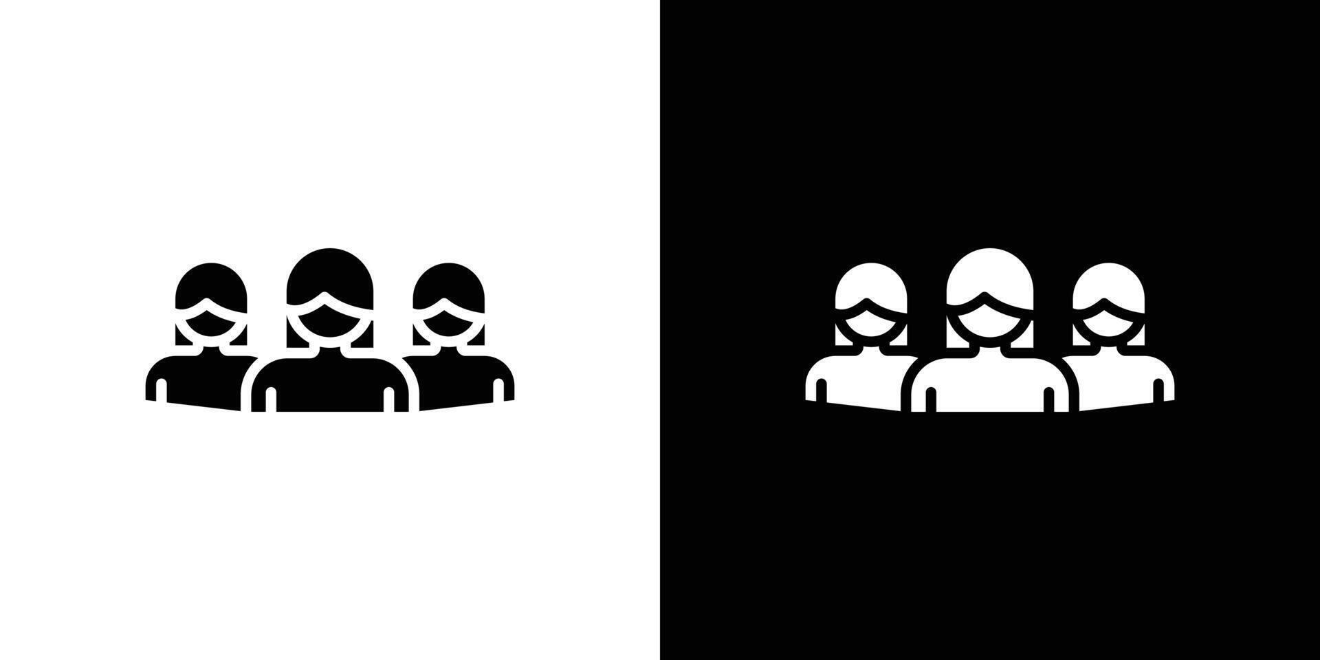 Women team icon Art design illustration vector