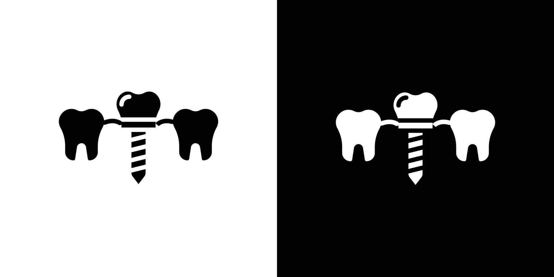 Dental implants icon Art design illustration vector