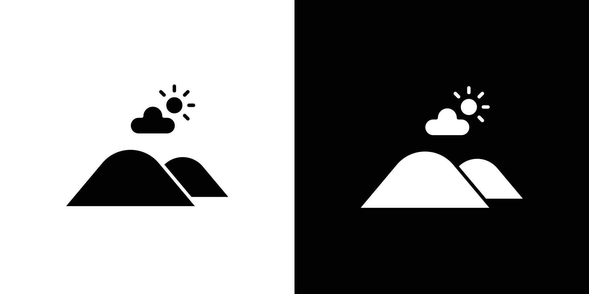 Hills icon Art design illustration vector