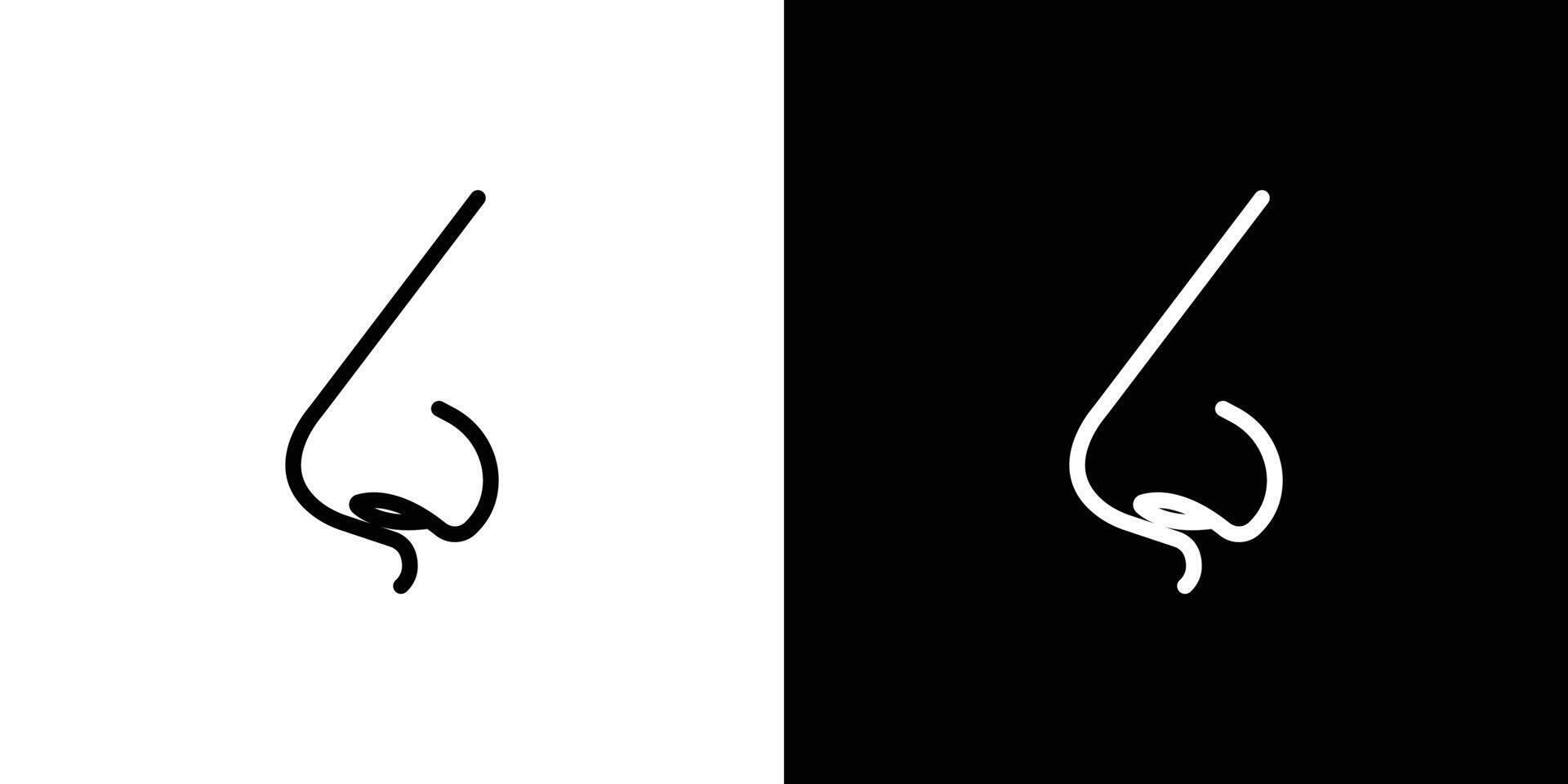 Human nose icon Art design illustration vector