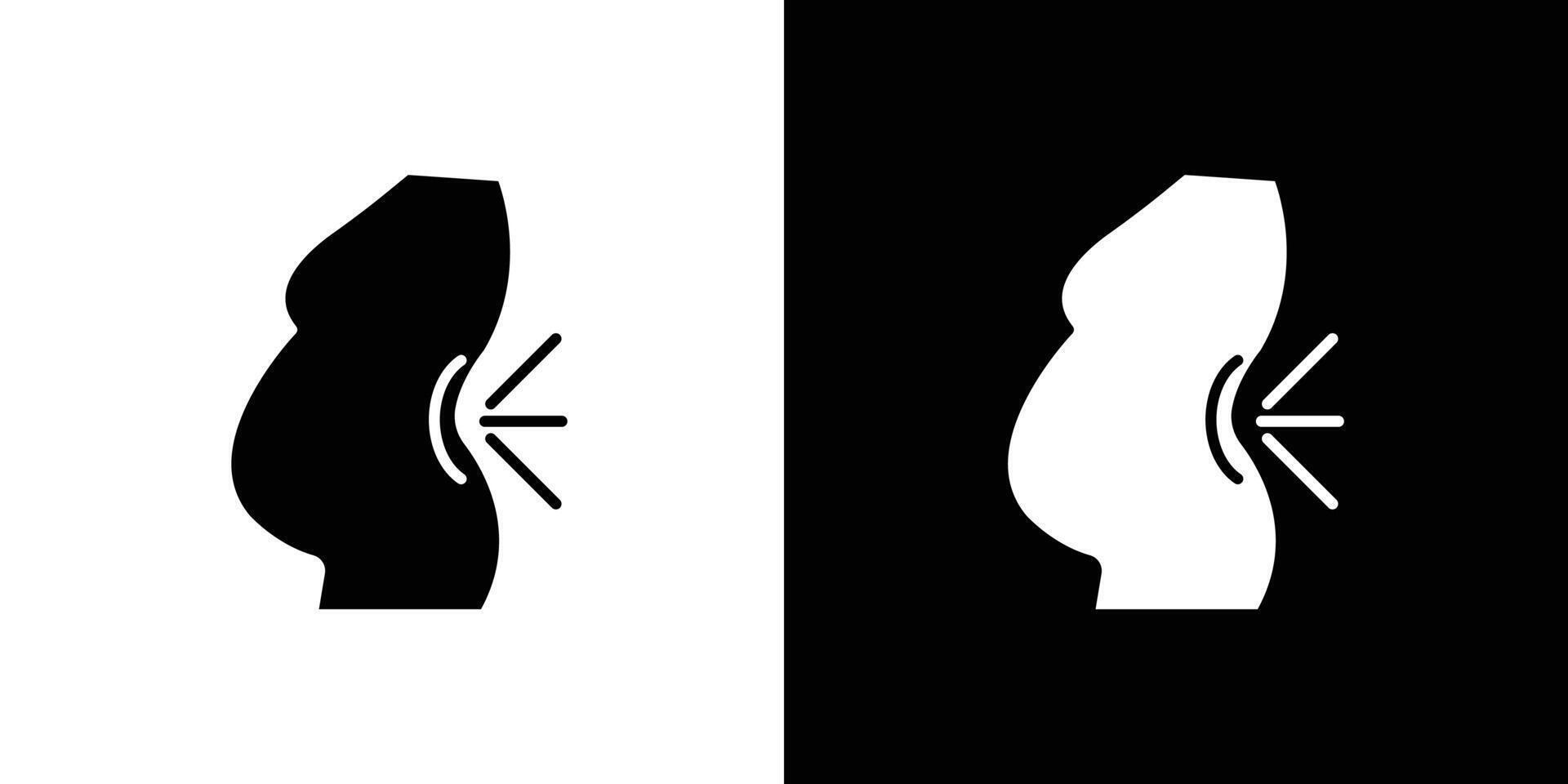 Pregnant woman backache icon Art design illustration vector