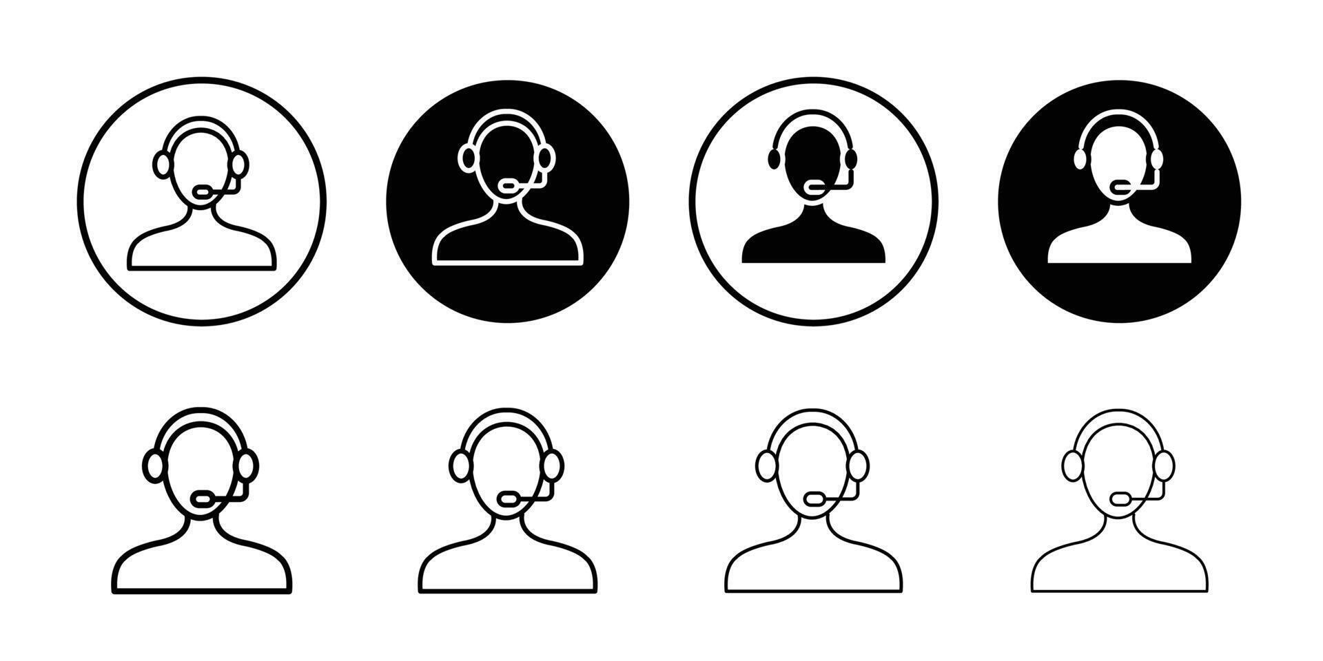 customer support icon thin line illustration vector