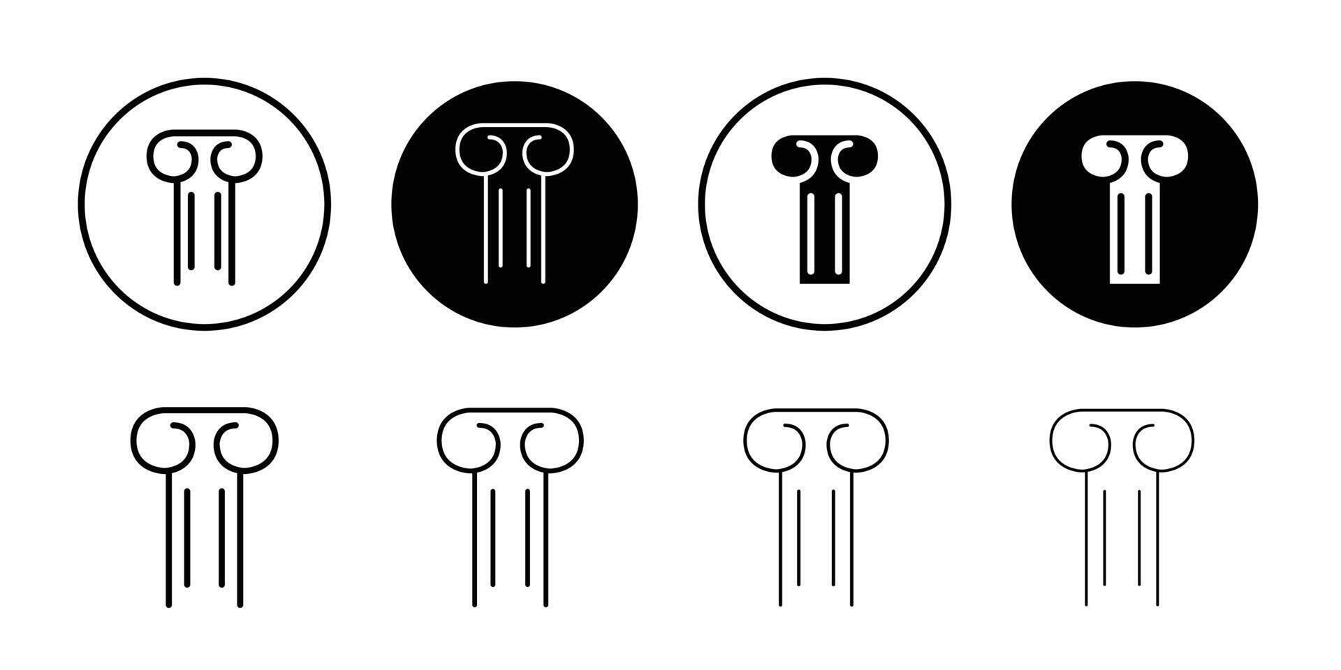 Pillar column icon thin line illustration vector