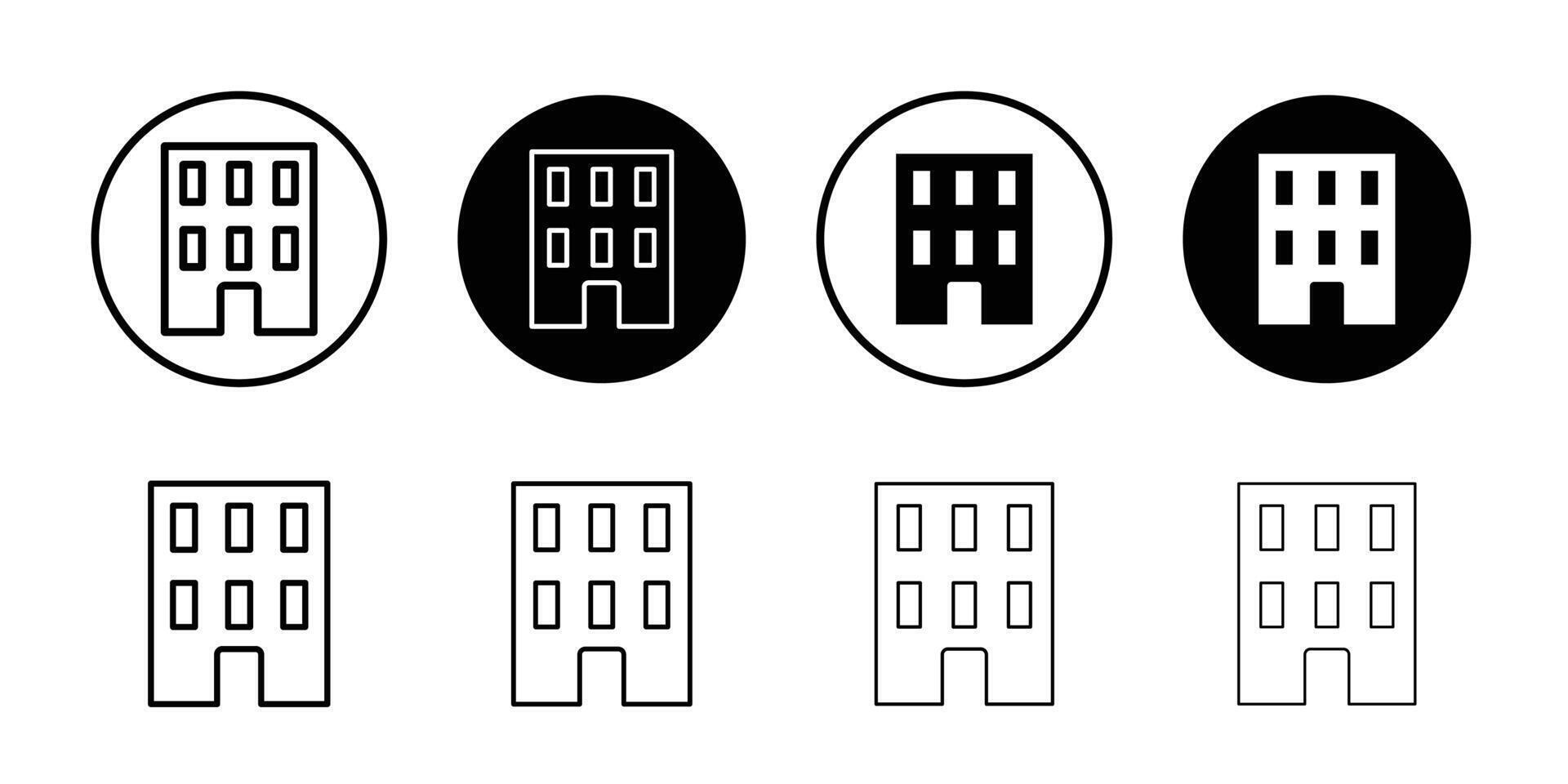 Office building icon thin line illustration vector