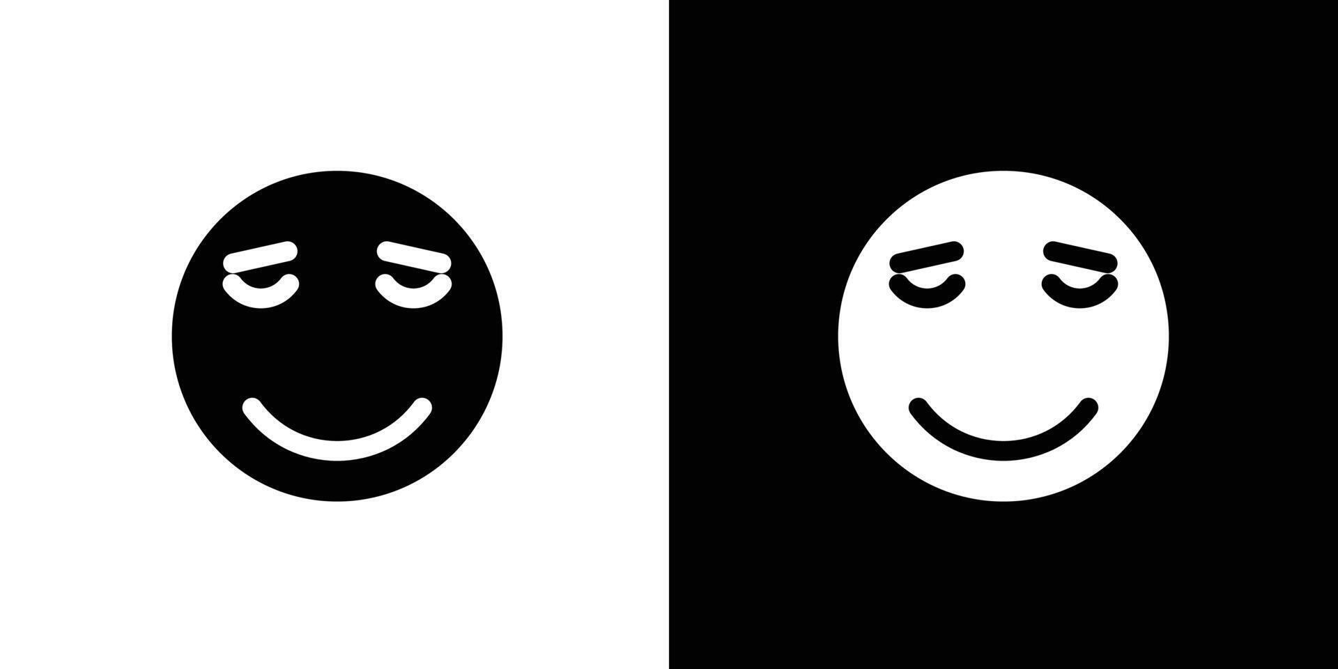 Calm Emoji icon Art design illustration vector