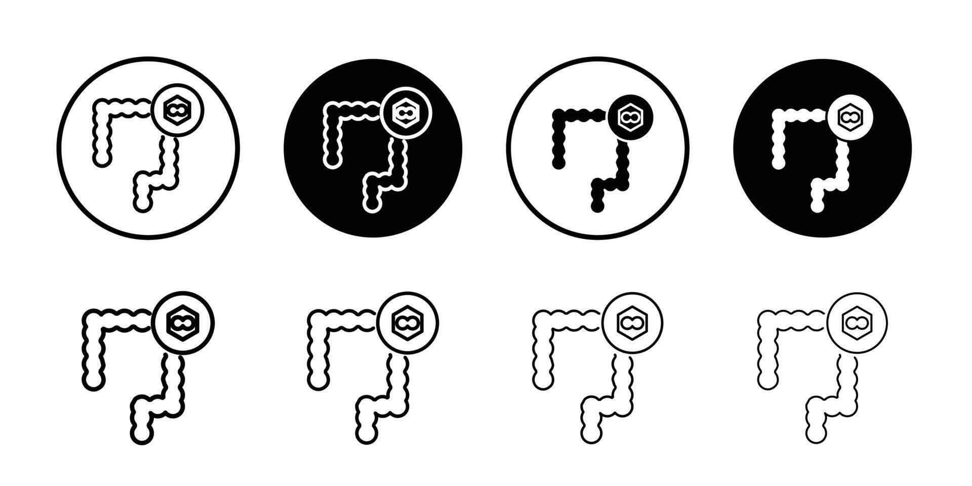 colorectral cancer icon thin line illustration vector