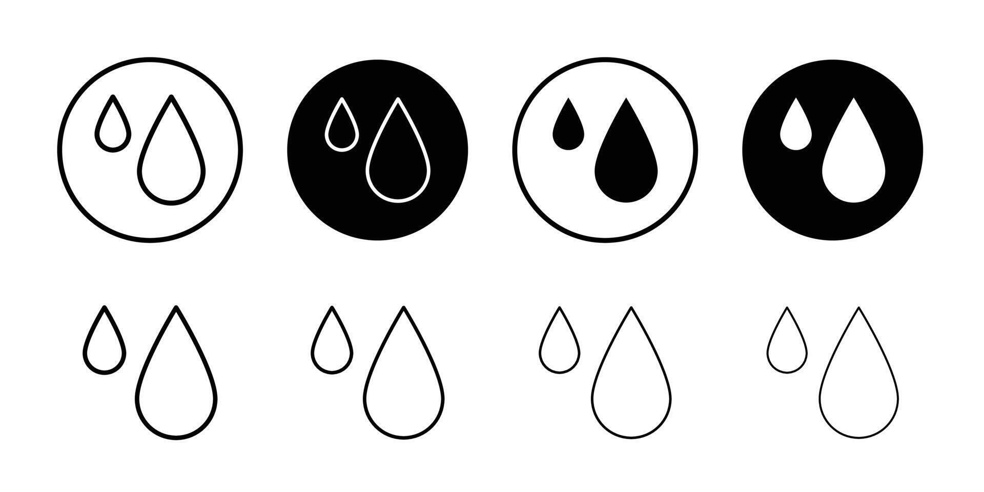 water drops icon thin line illustration vector