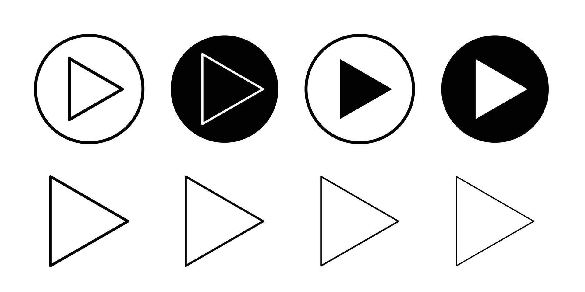 Play button icon thin line illustration vector