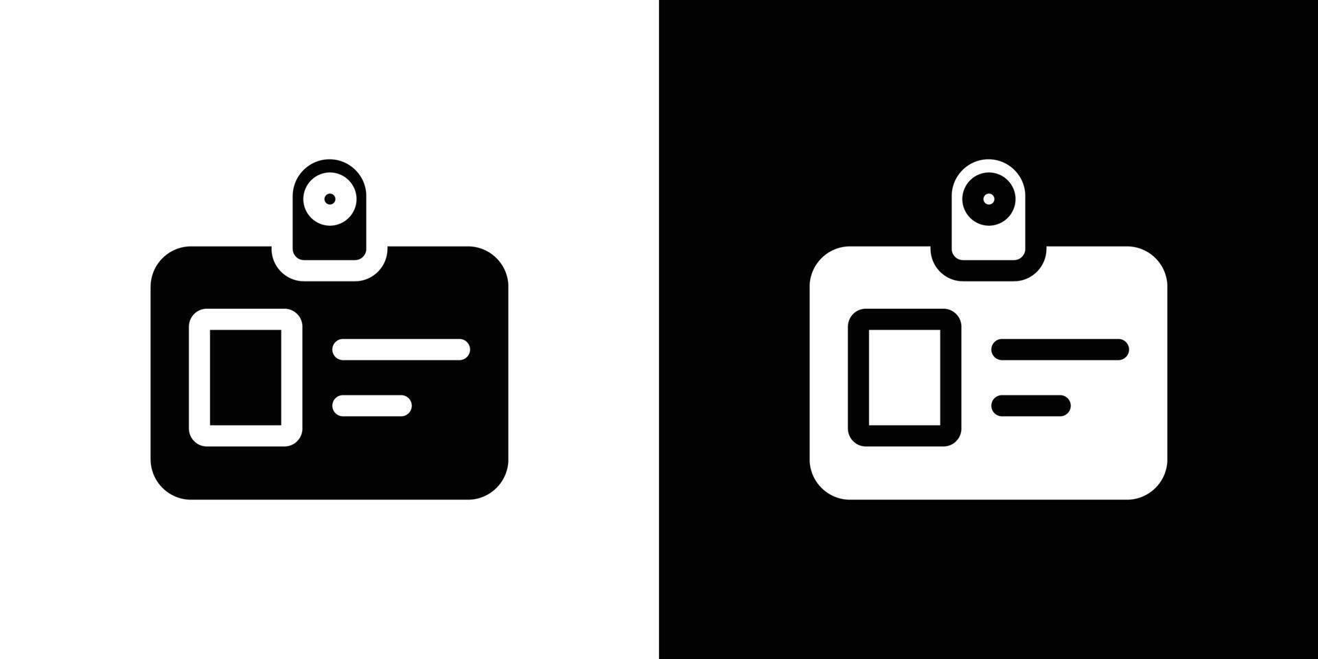 Employee id card icon set illustration vector