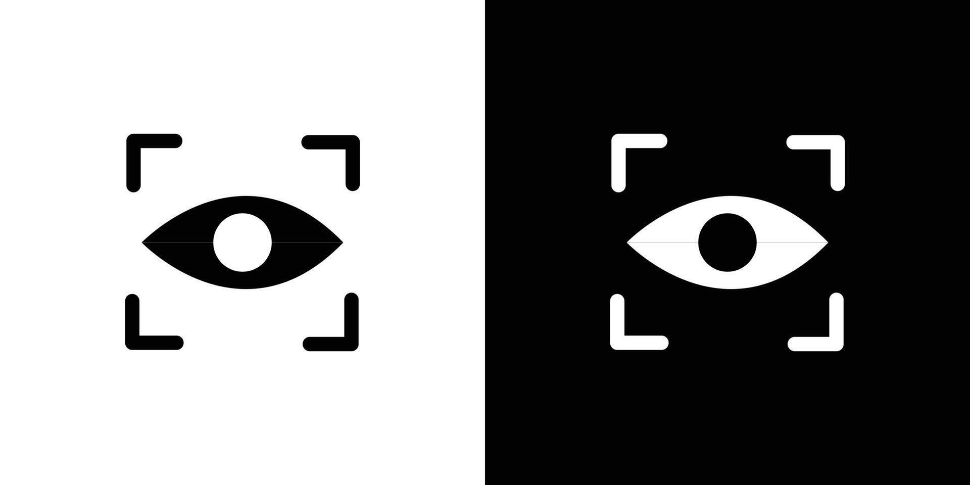 Eye scan icon set illustration vector