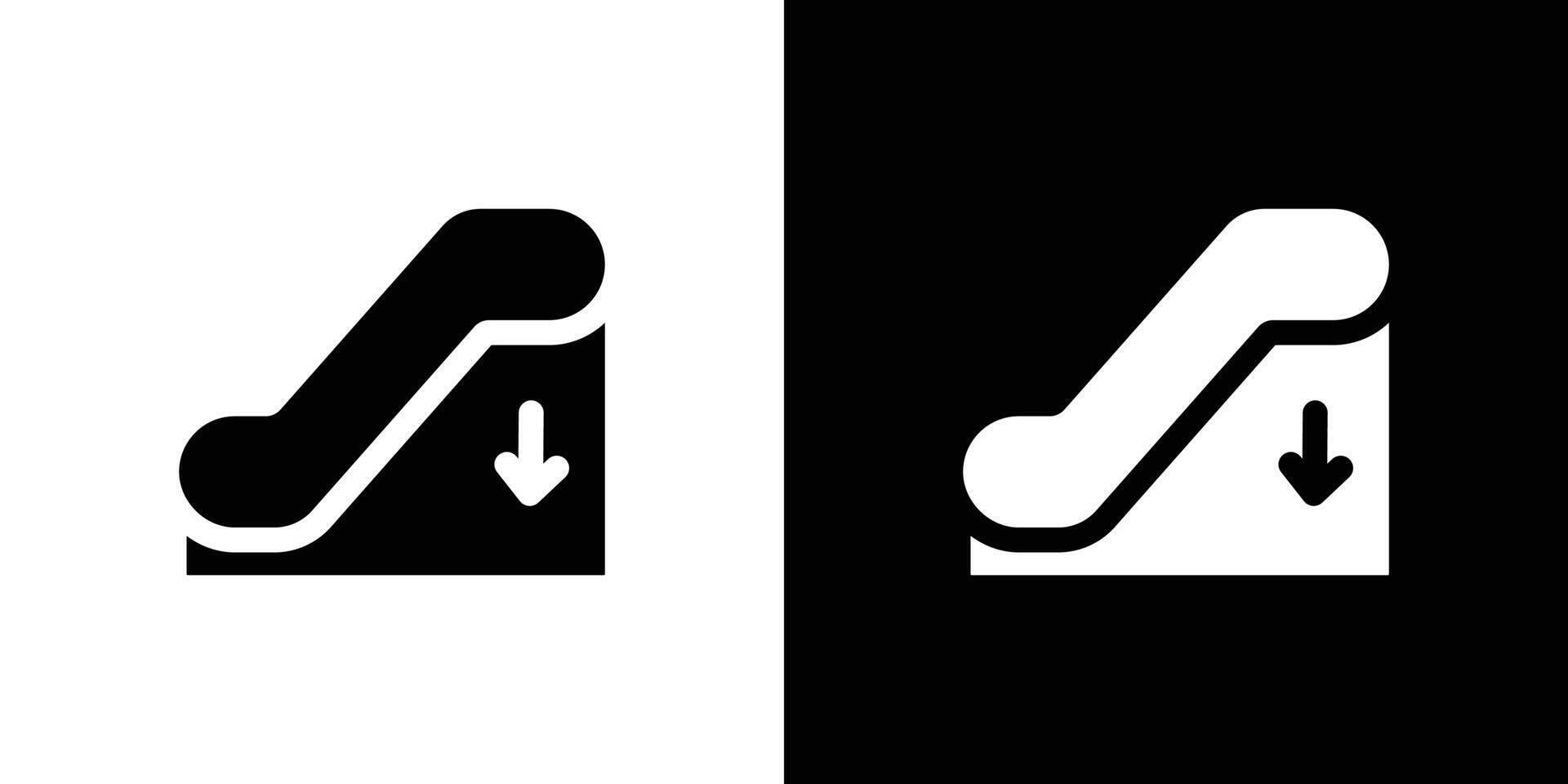 Escalator down icon set illustration vector