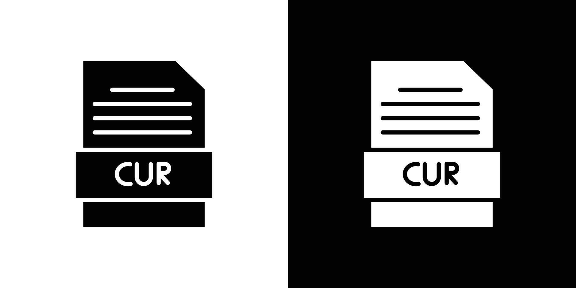 CUR File Document Icon set illustration vector