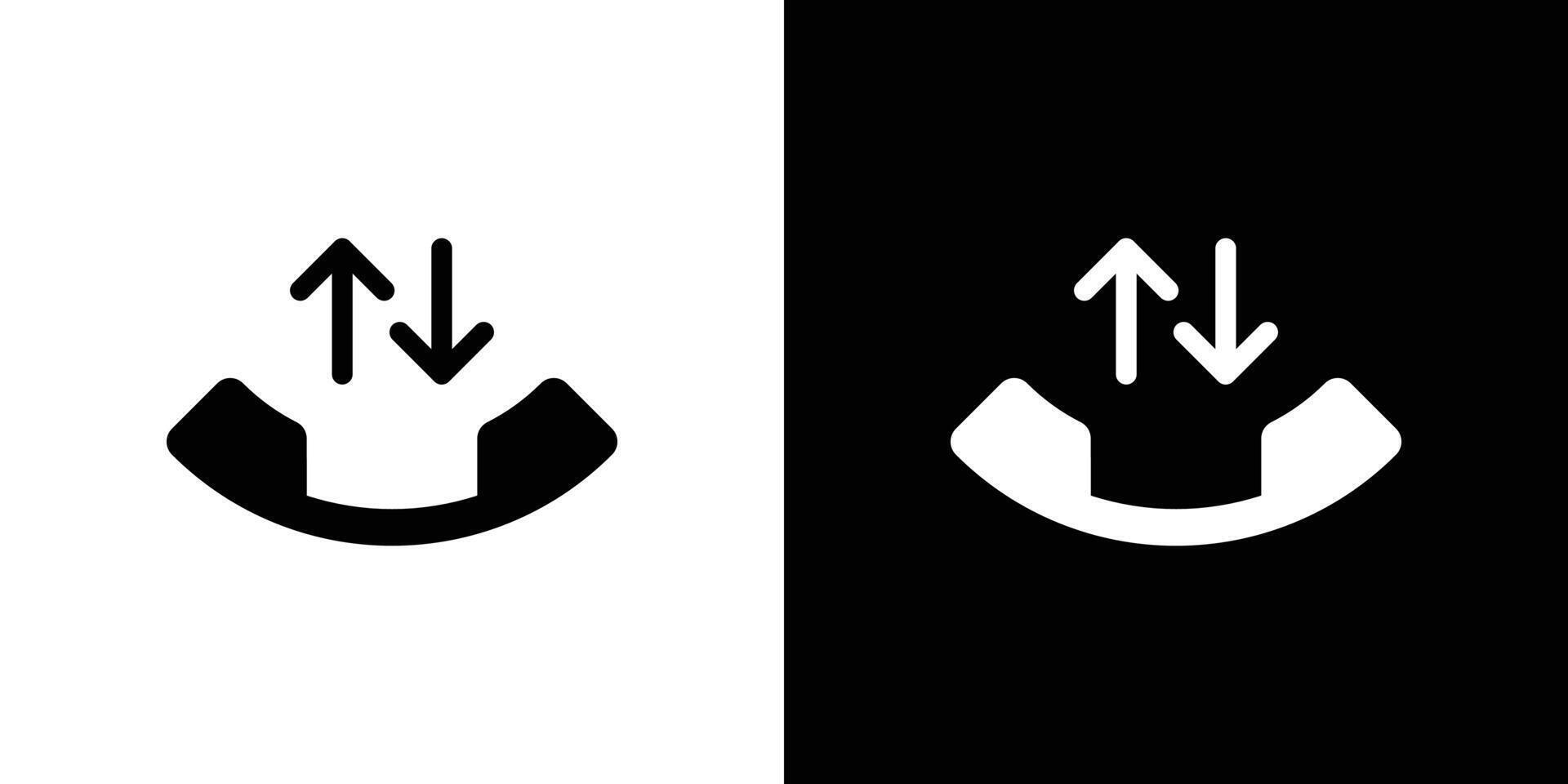 incoming outgoing Phone call icon set illustration vector
