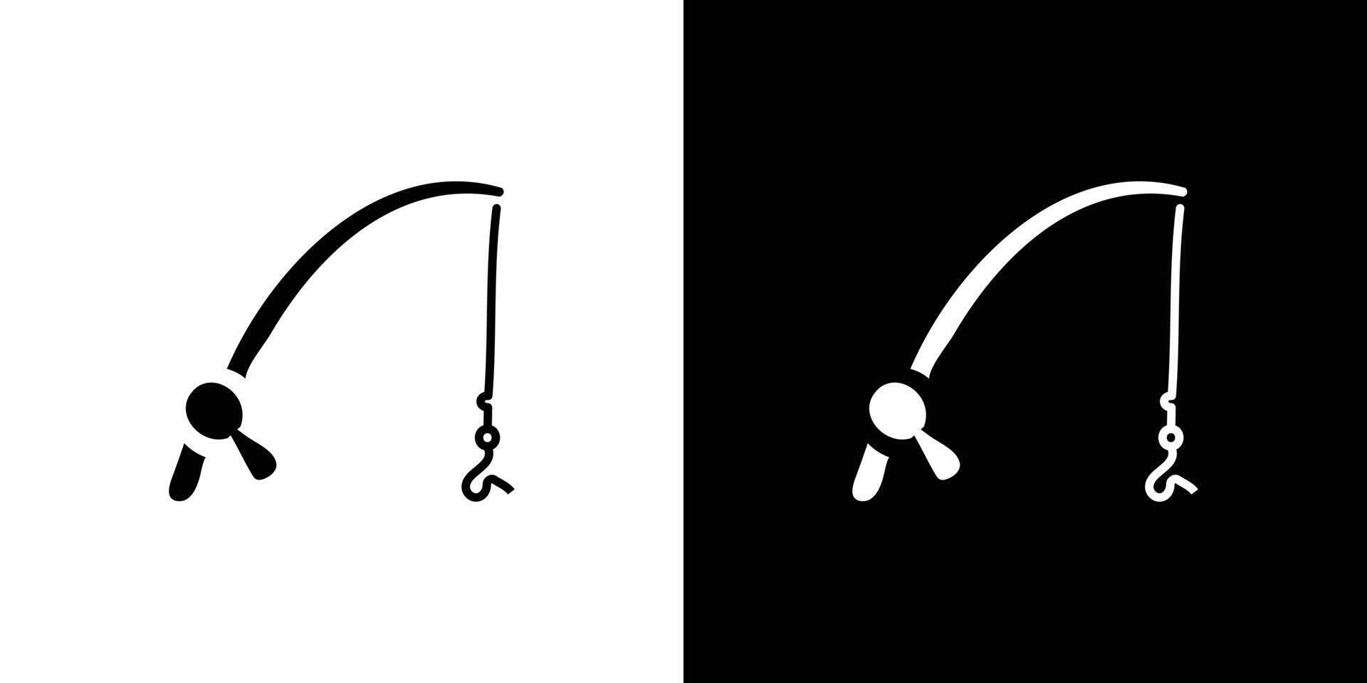 fishing rod icon set illustration vector