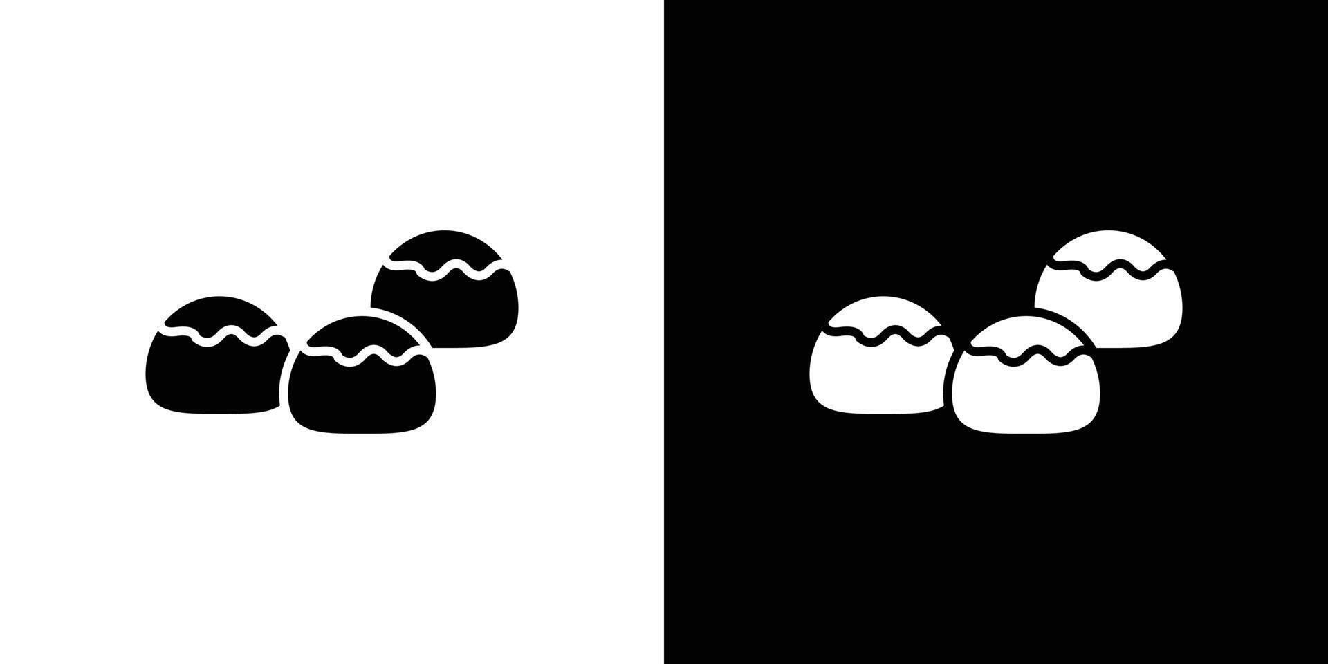 belgian buns icon set illustration vector