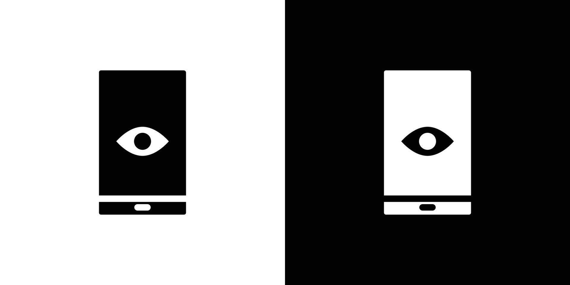 Mobile Eye Icon set illustration vector