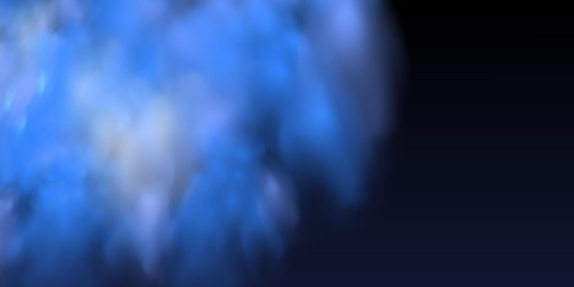 Black background with gray-blue clouds creating the effect of smoke or fog. The atmosphere of spring magic at dawn or summer night ,fog over land or water surface. vector