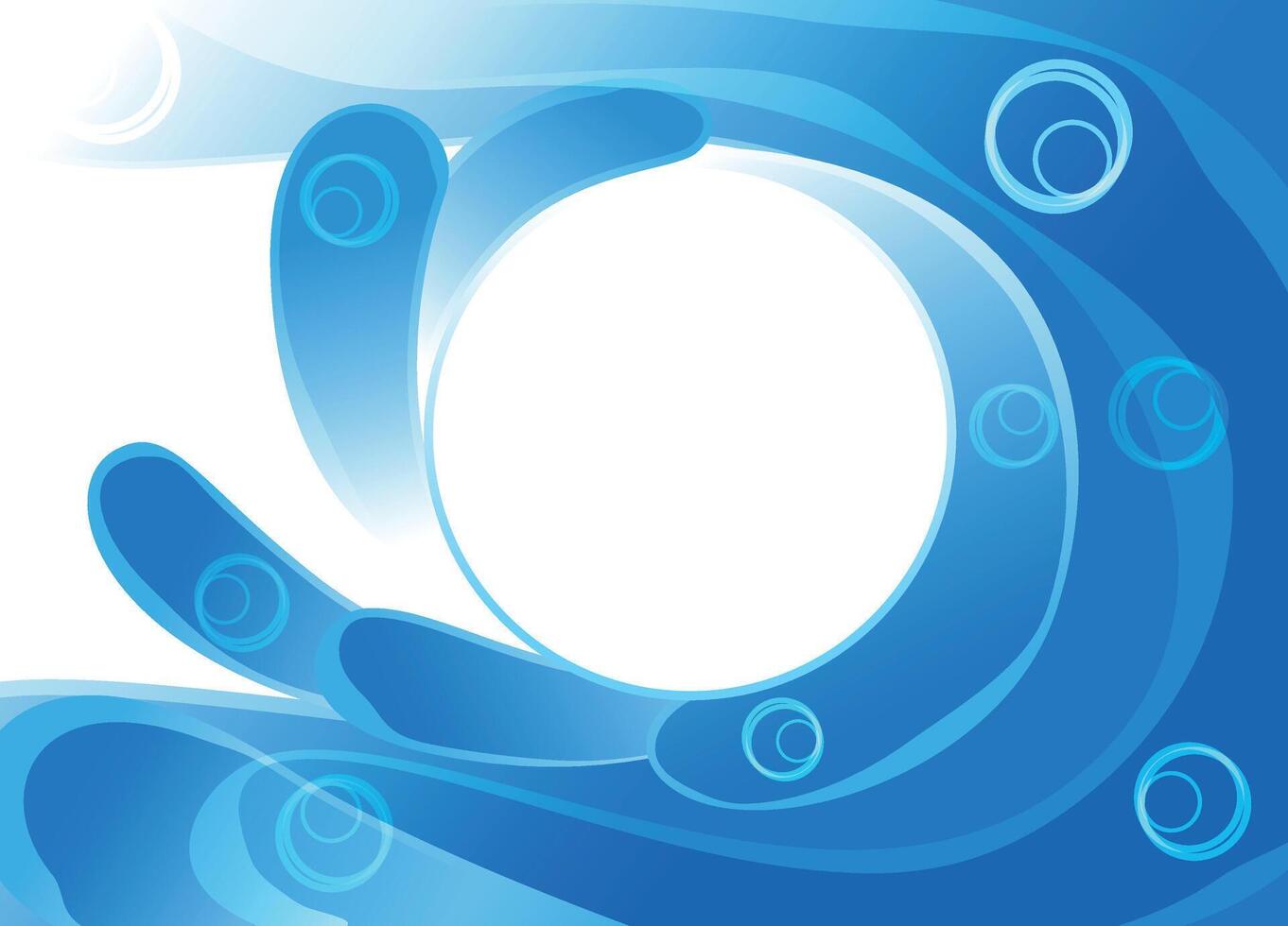 circle wave background vector